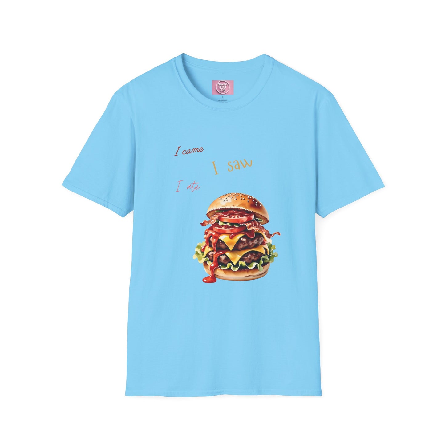 I Came, I Ate Burger Graphic Unisex Softstyle T-Shirt