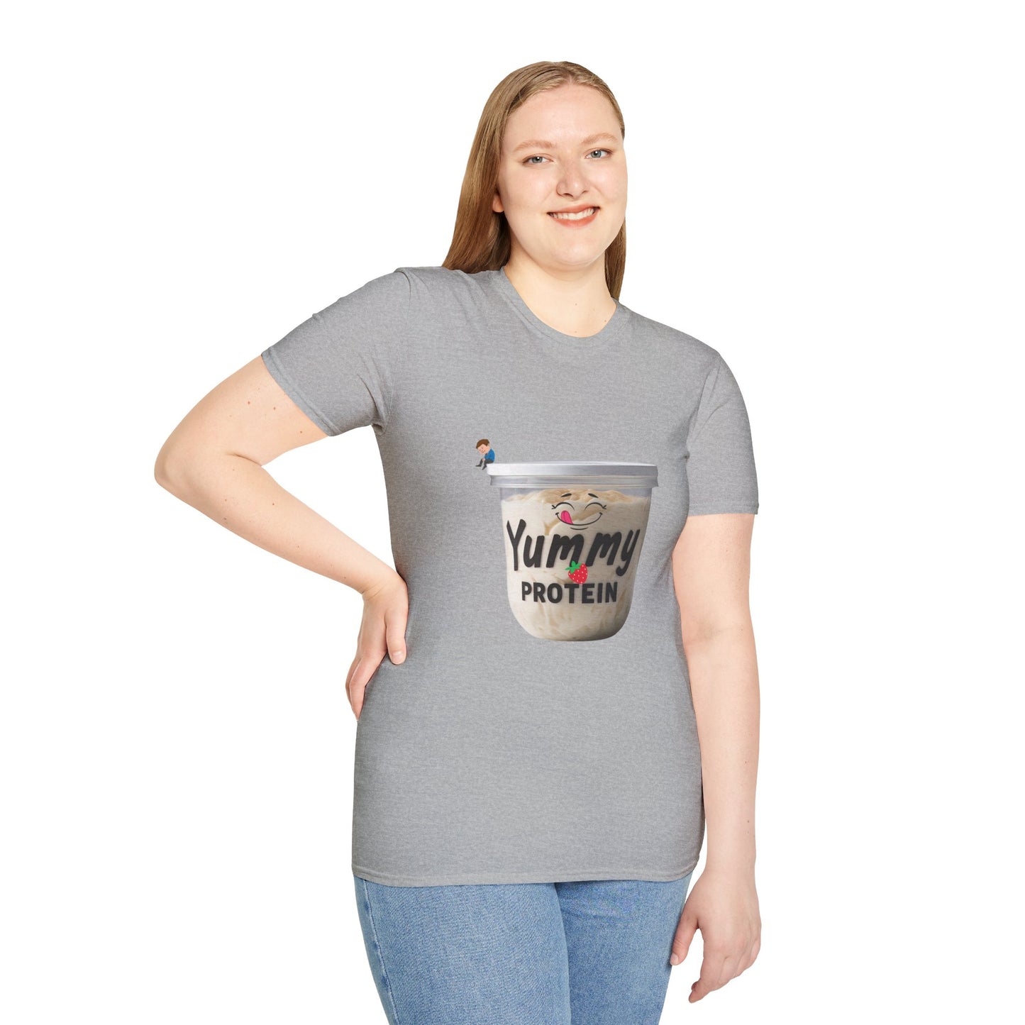 Yummy Protein Unisex Softstyle T-Shirt - Fun Fitness Apparel