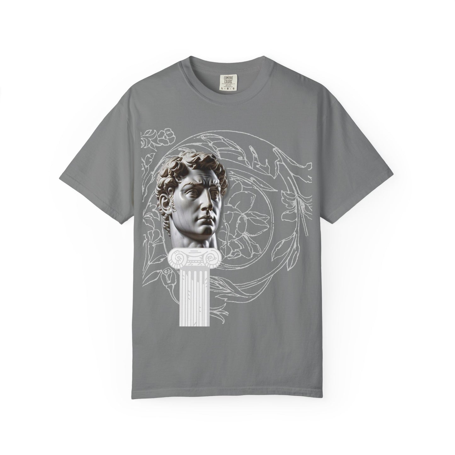 Artistic Roman Garment-Dyed T-shirt - Classic Sculpture Design