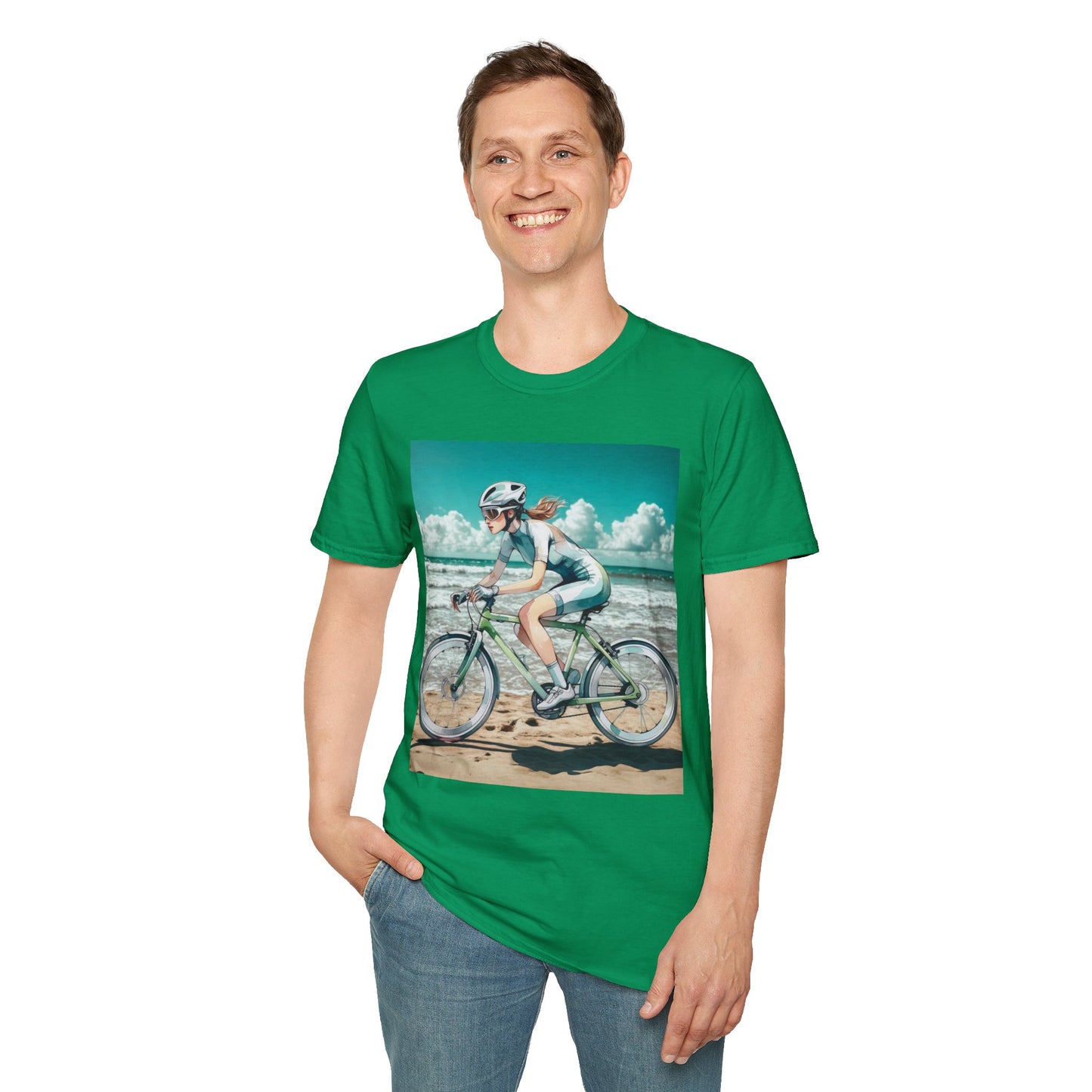 Beach Bike Ride Unisex Softstyle T-Shirt
