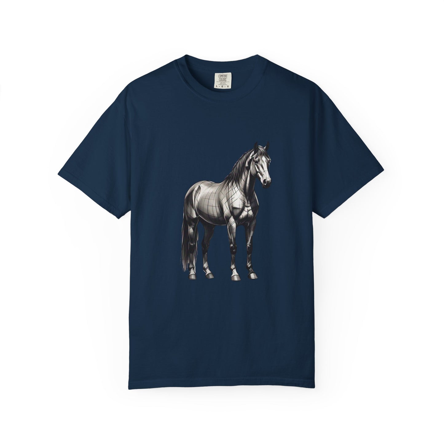 Equestrian Vibe Unisex Garment-Dyed T-Shirt - Horse Design