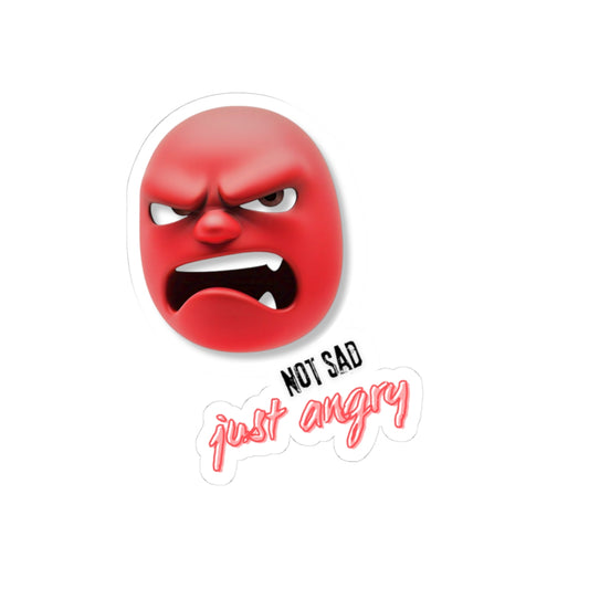 Angry Emoji Kiss-Cut Stickers for Expressive Decor & Gifts