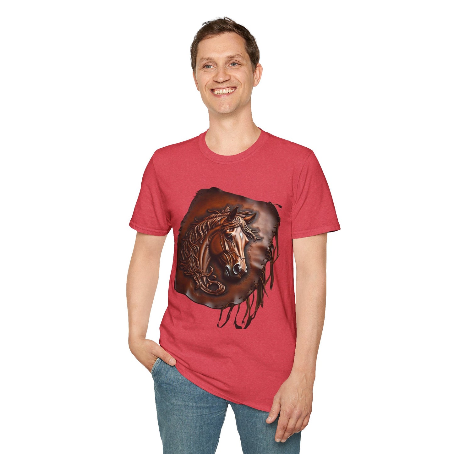 Rustic Horse Artwork Unisex Softstyle T-Shirt