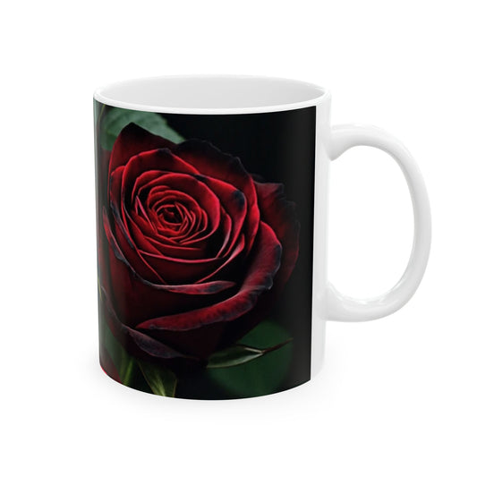 Elegant Rose Ceramic Mug - 11oz & 15oz Options - Perfect Gift for Occasions