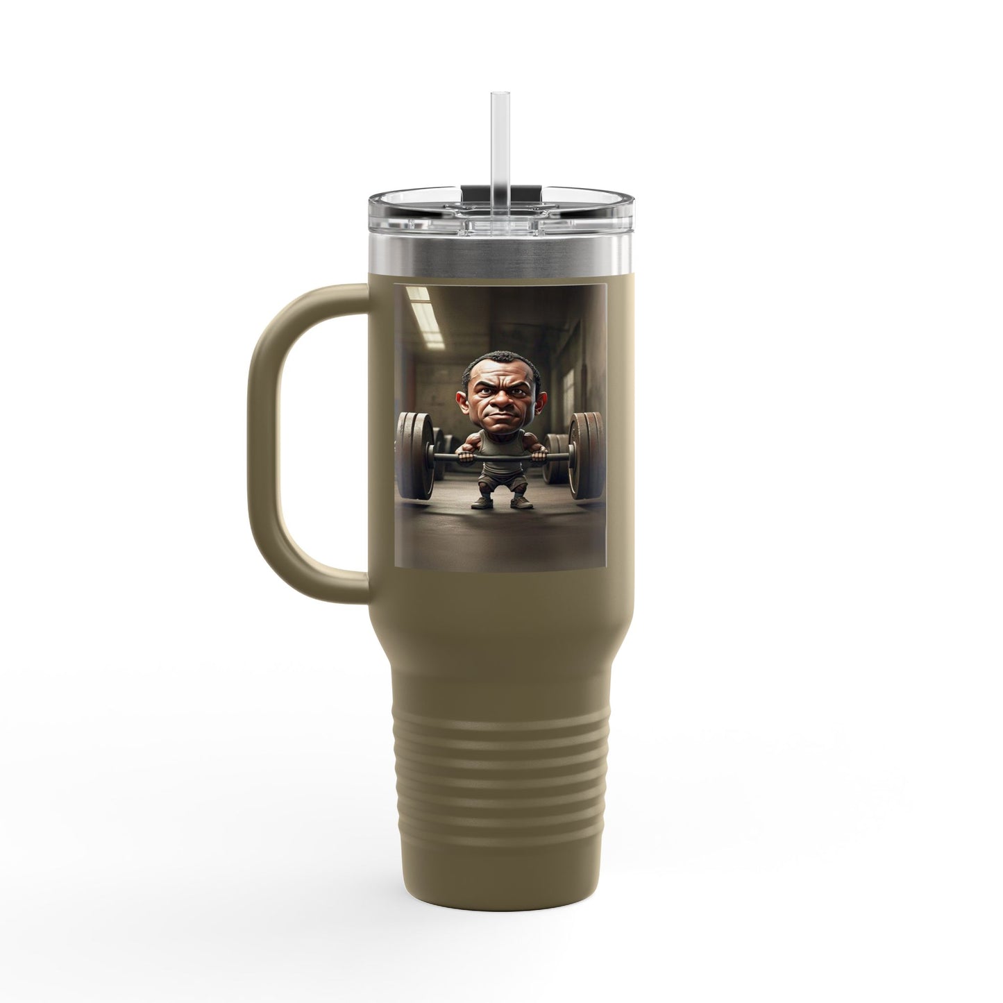 Funny Insulated Travel Mug - 40oz Motivational Humor Gift for Gym Lovers