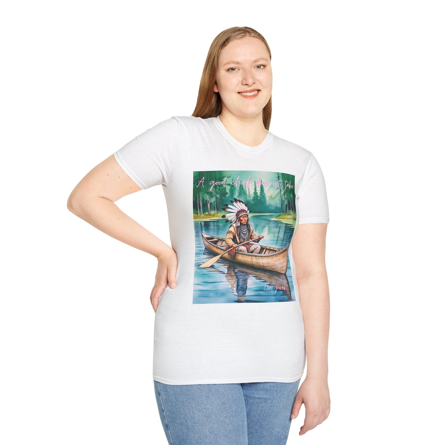 Adventure-Inspired Unisex Softstyle T-Shirt - Canoe Design