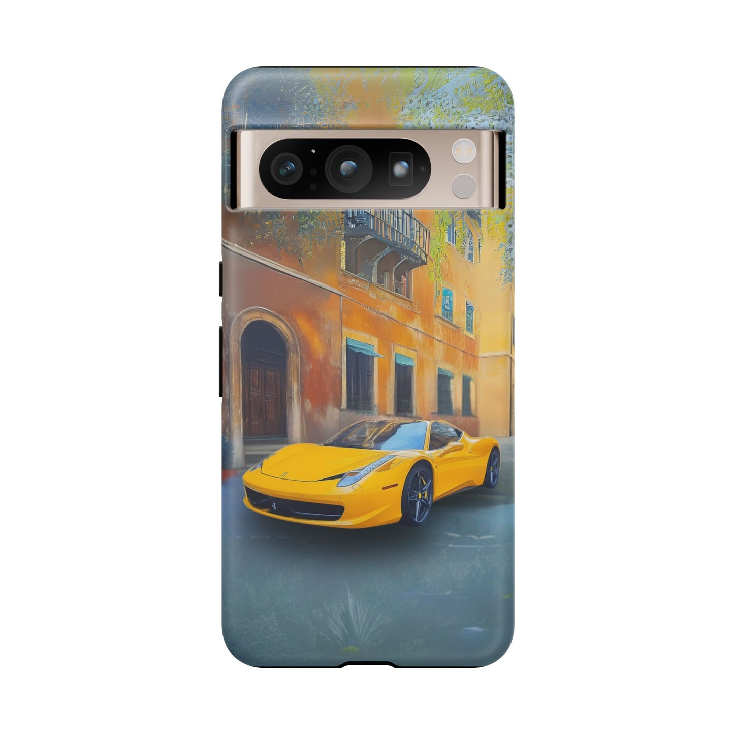 Ferrari Yellow Tough Phone Case - Stylish and Durable