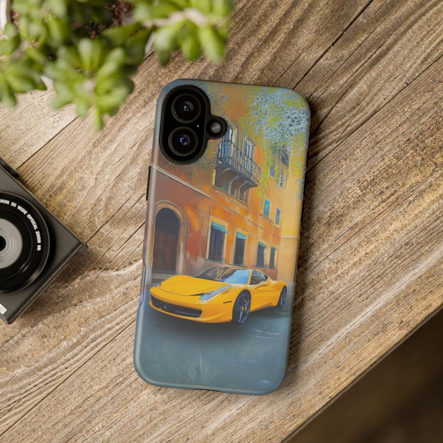 Ferrari Yellow Tough Phone Case - Stylish and Durable