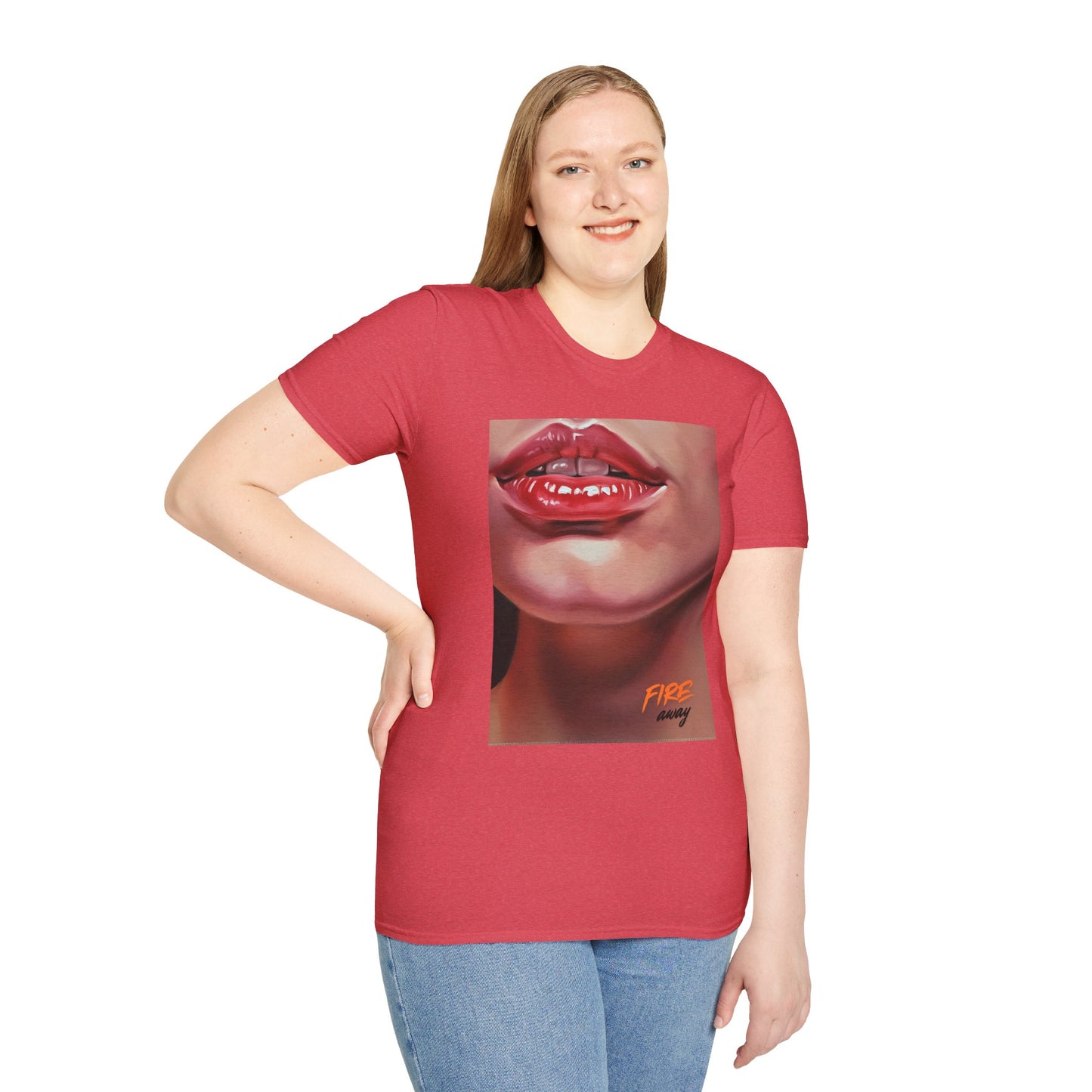 Fire Lips Women's Softstyle T-Shirt - Bold Art for Confident Expressions
