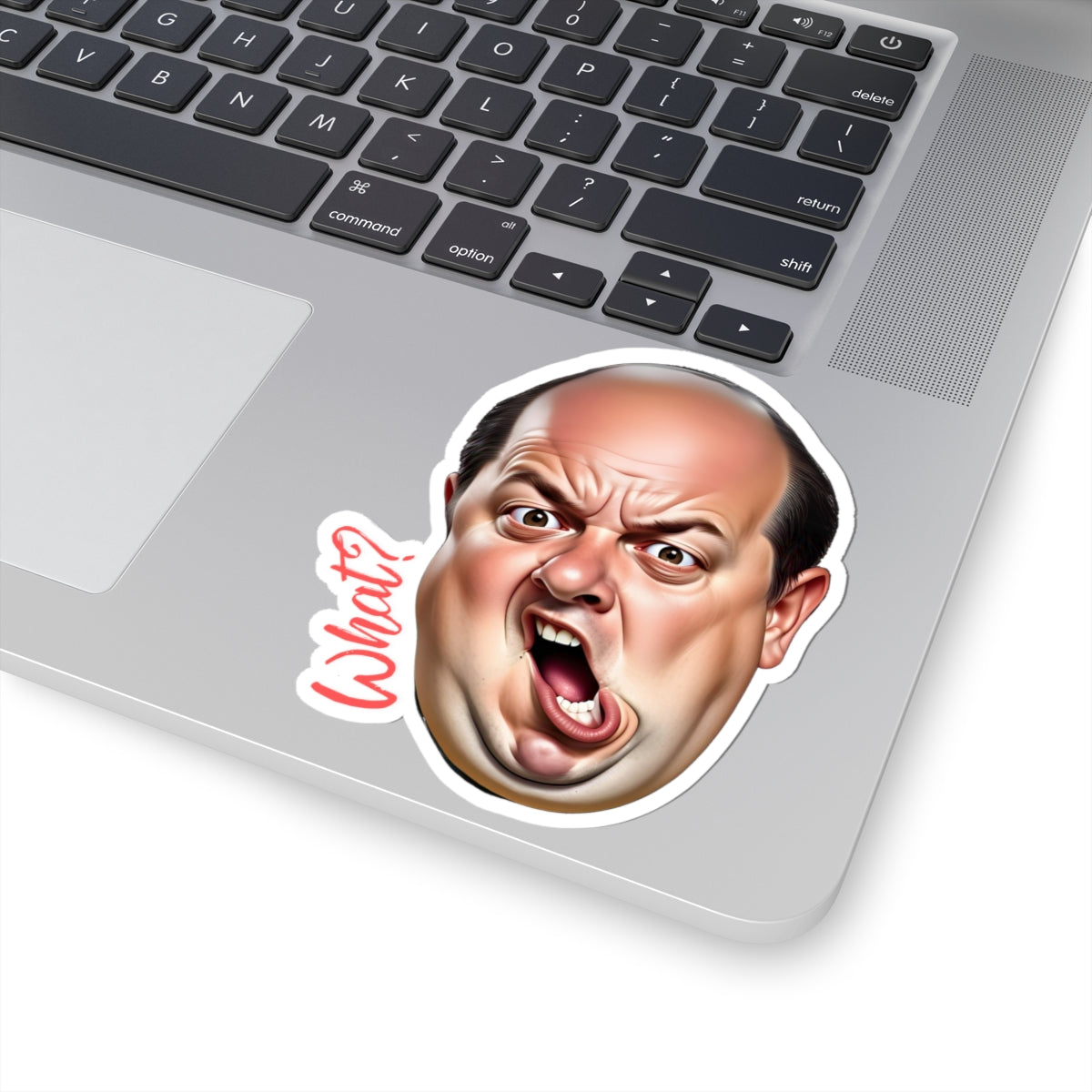 Funny Reaction Kiss-Cut Stickers - What? Facial Expression Decal for Laptops & Notebooks