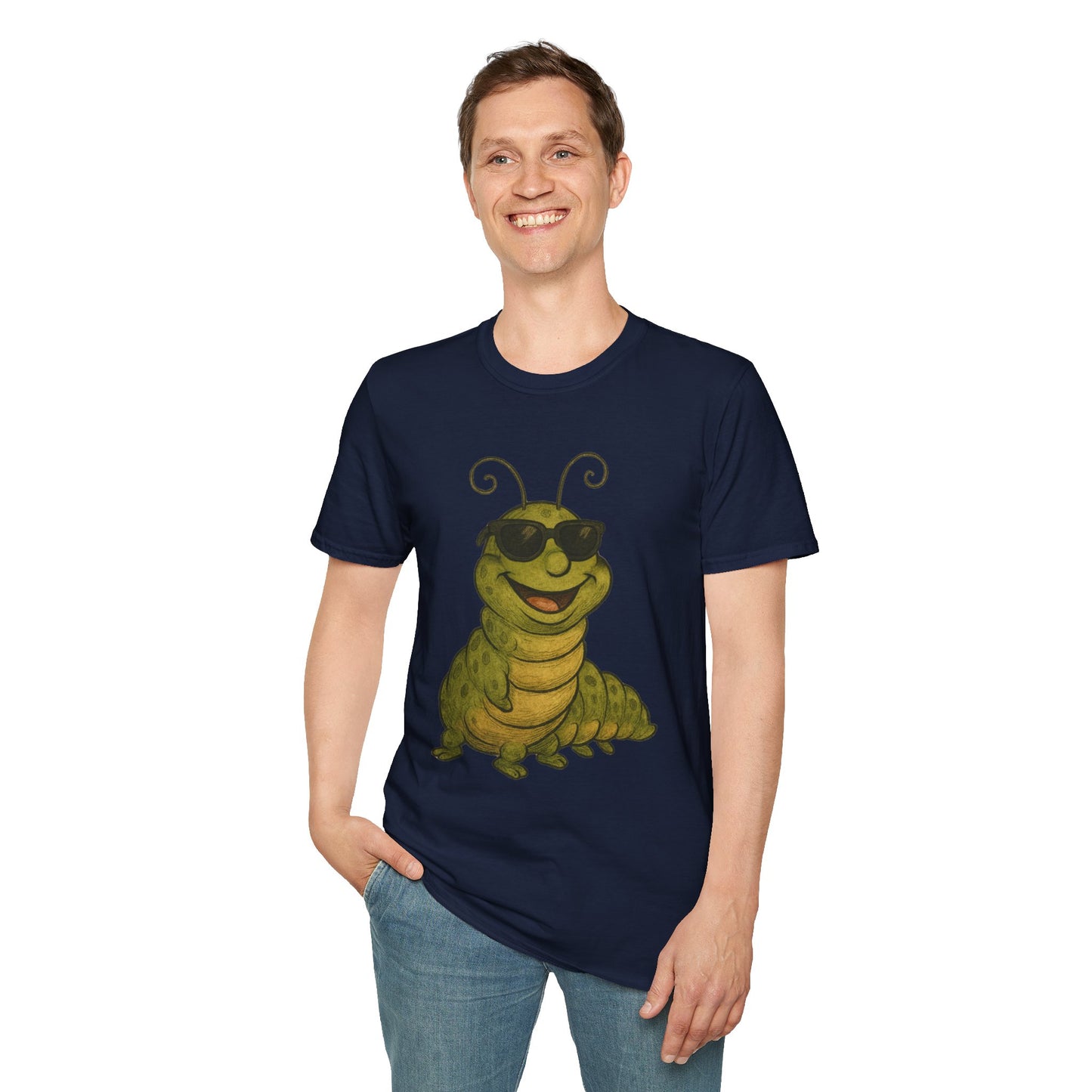 Cool Caterpillar Unisex Softstyle T-Shirt - Fun Graphic Tee for Kids and Adults