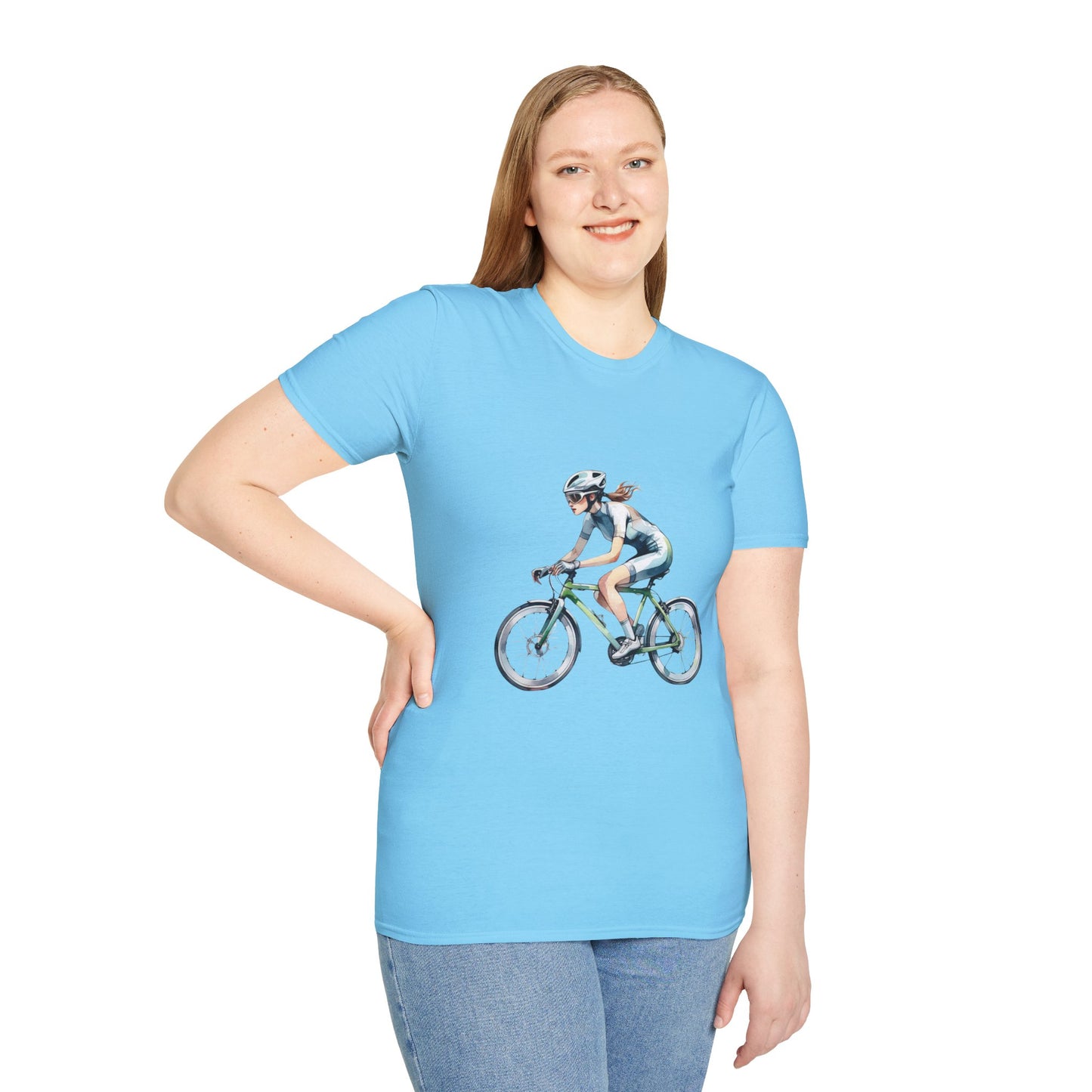 Cycling Enthusiast Softstyle T-Shirt – Sporty Graphic Tee for Bikers