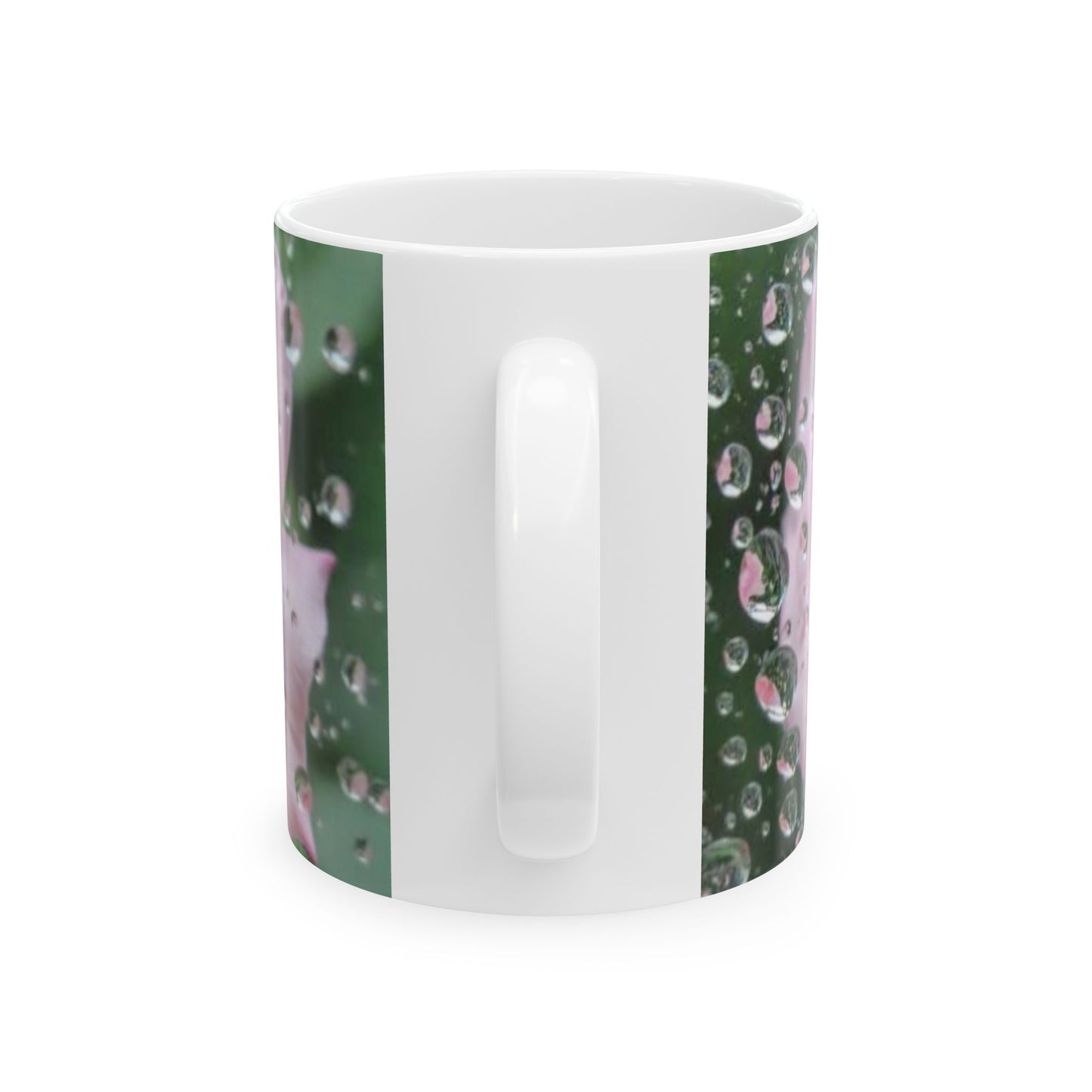 Pink Rose Ceramic Mug - 11oz & 15oz, Perfect Gift for Flower Lovers