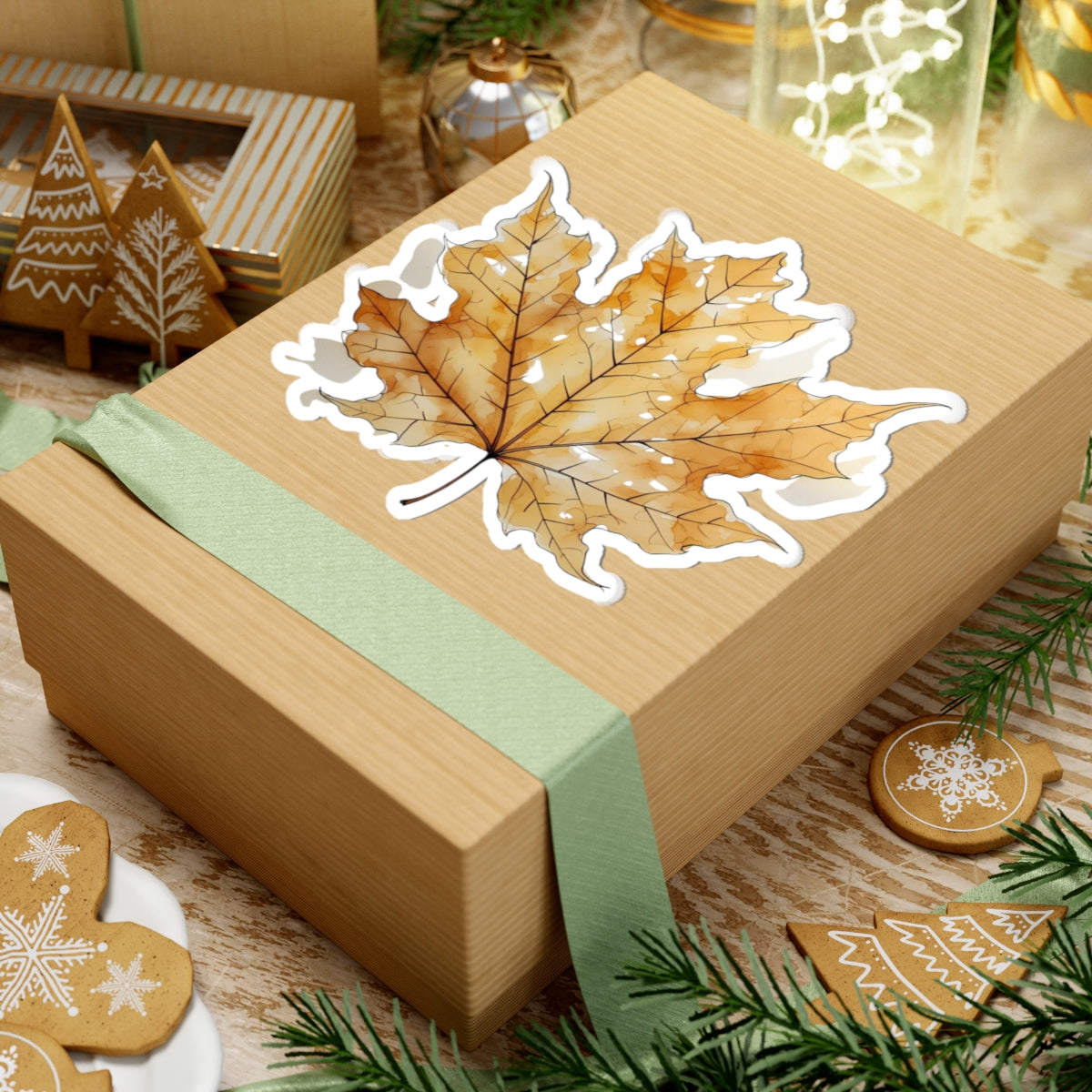 Autumn Leaf Kiss-Cut Stickers - Waterproof, Ideal for Laptops & Journals