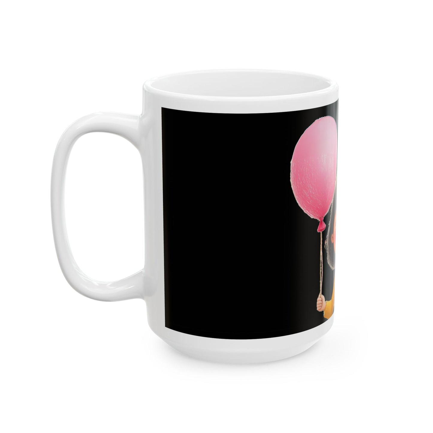 Cute Kid Holding Balloon Ceramic Mug - Perfect Gift for Kids & Birthdays