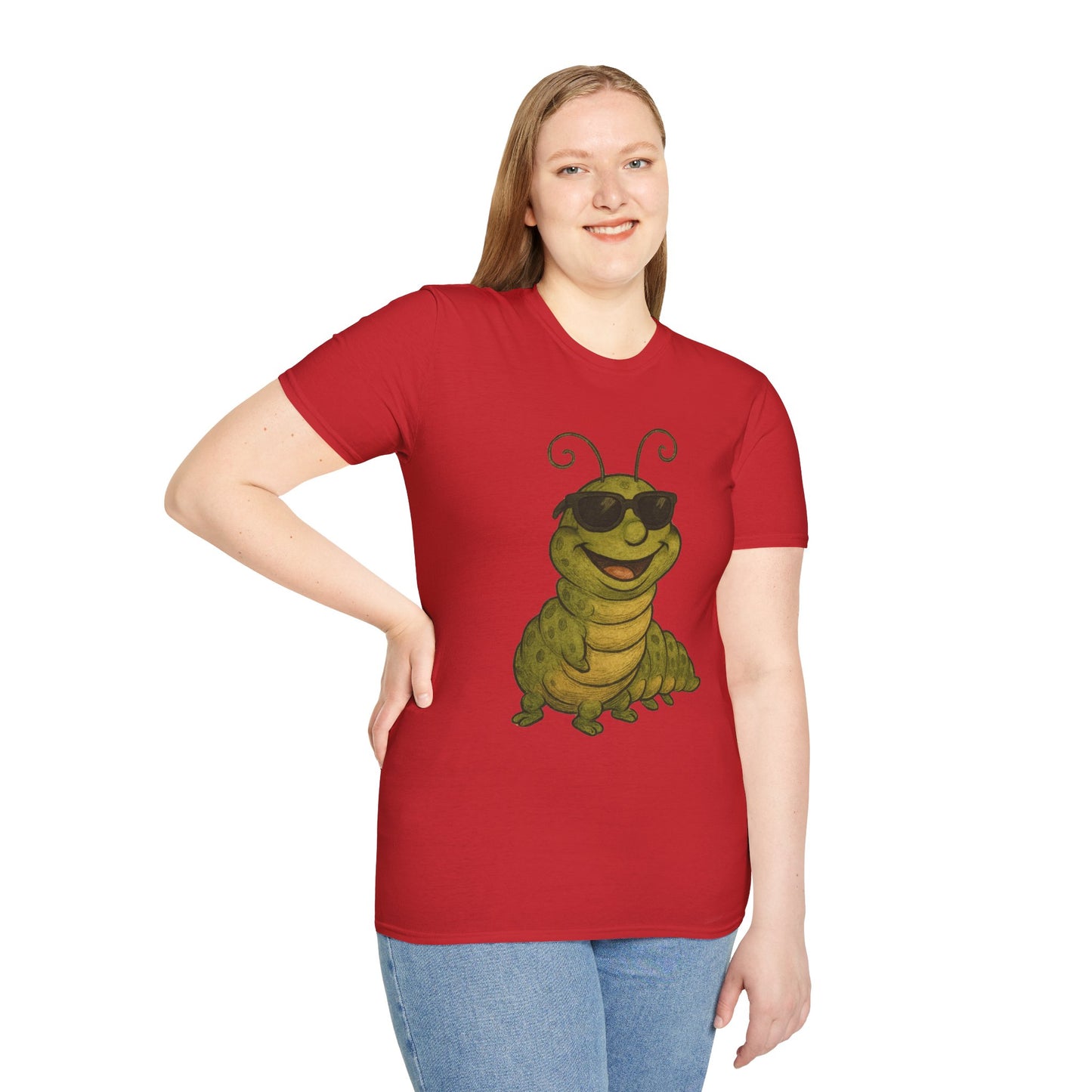 Cool Caterpillar Unisex Softstyle T-Shirt - Fun Graphic Tee for Kids and Adults