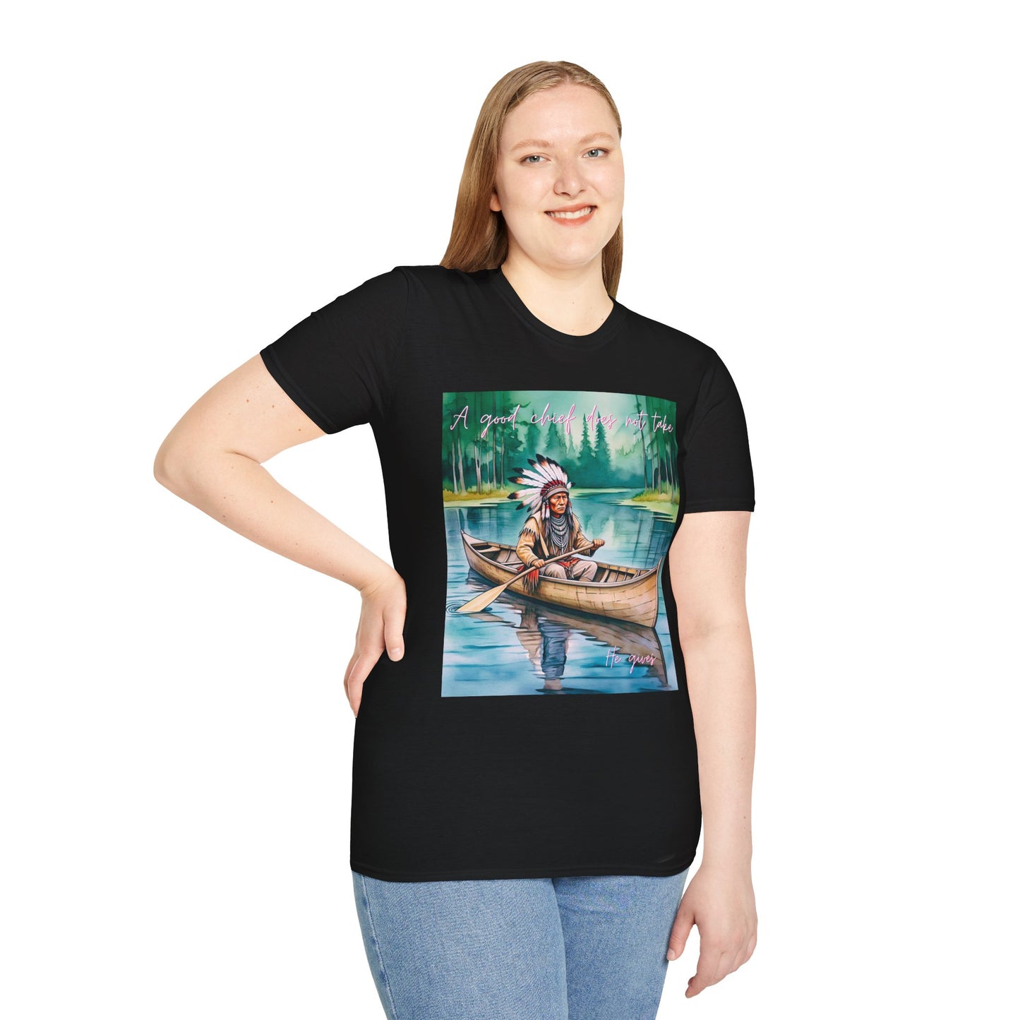Adventure-Inspired Unisex Softstyle T-Shirt - Canoe Design