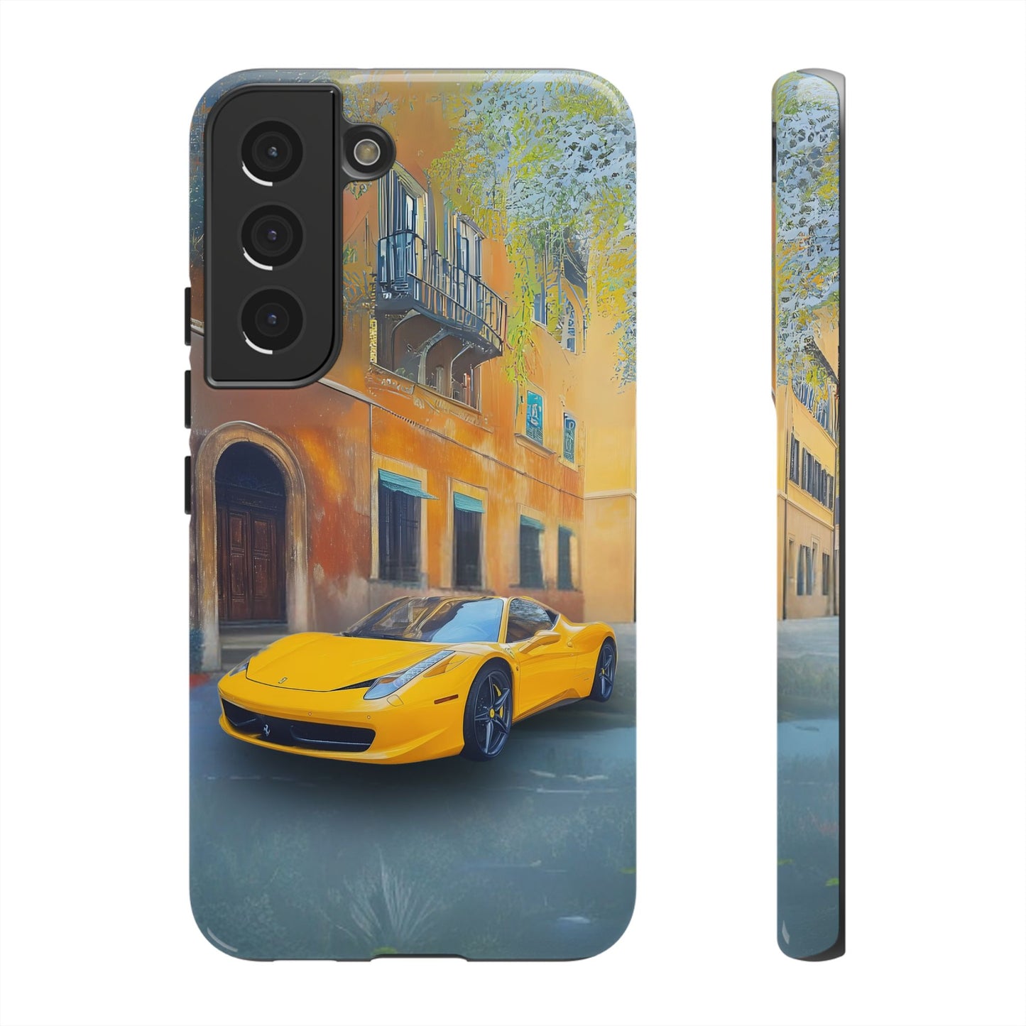 Ferrari Yellow Tough Phone Case - Stylish and Durable