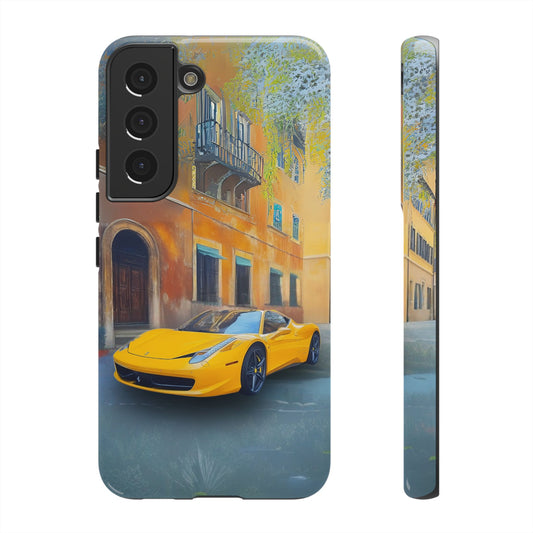 Ferrari Yellow Tough Phone Case - Stylish and Durable