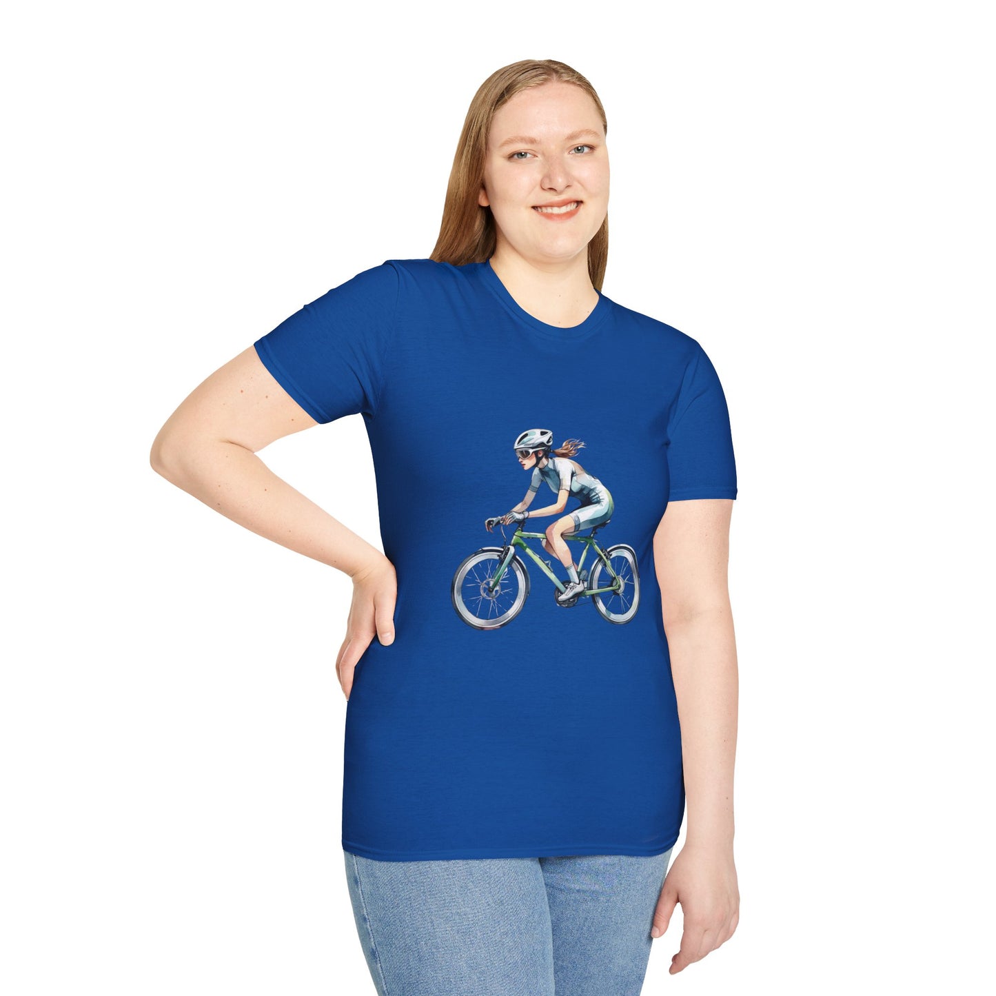 Cycling Enthusiast Softstyle T-Shirt – Sporty Graphic Tee for Bikers