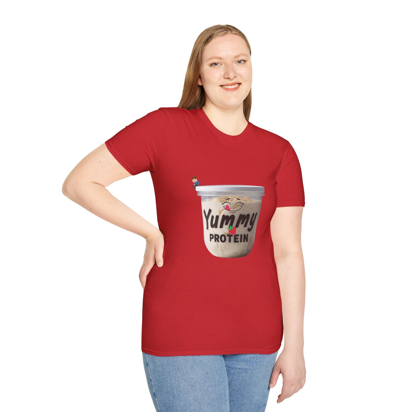 Yummy Protein Unisex Softstyle T-Shirt - Fun Fitness Apparel