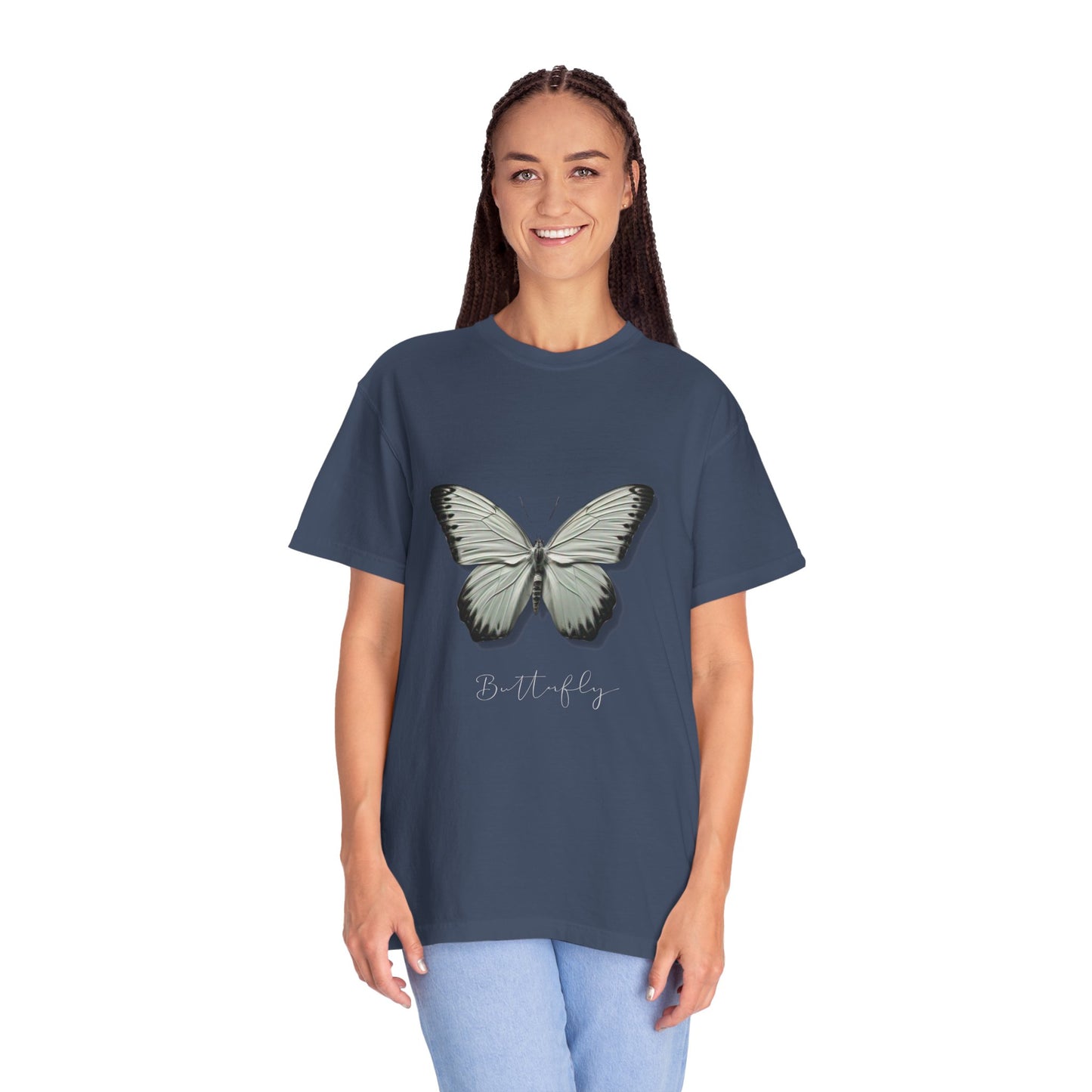 Butterfly Unisex Garment-Dyed T-Shirt – Nature-Inspired Casual Wear