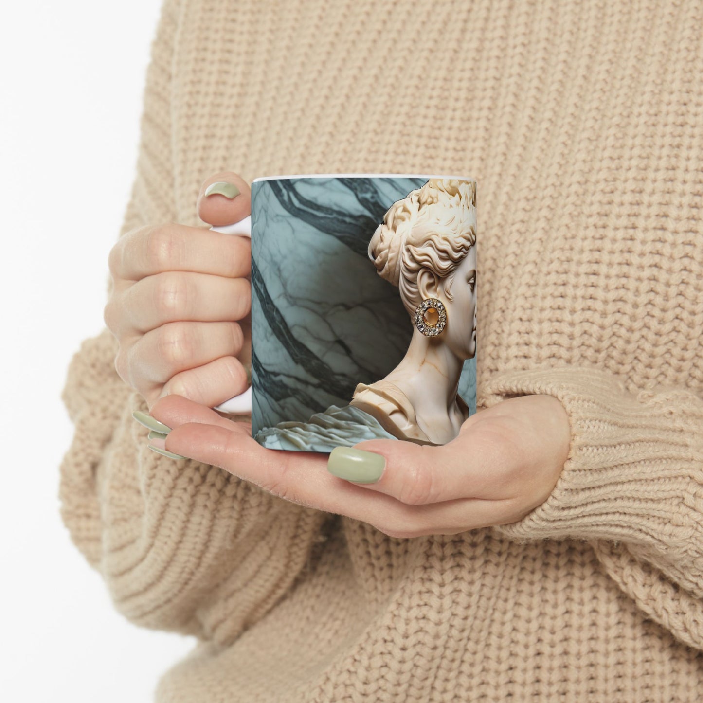 Elegant Marble Design Ceramic Mug - 11oz & 15oz