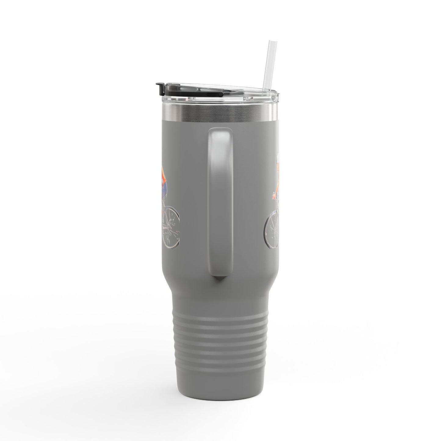 Cycling Enthusiast Insulated Travel Mug - 40oz, Perfect for Adventurers and Coffee Lovers