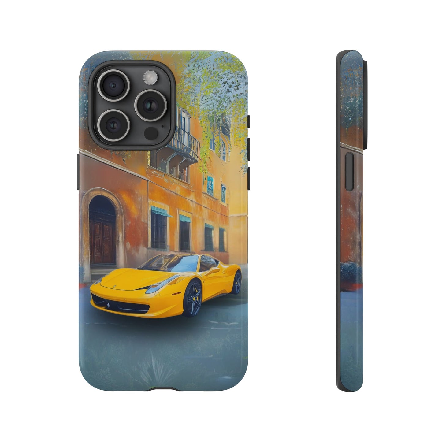 Ferrari Yellow Tough Phone Case - Stylish and Durable