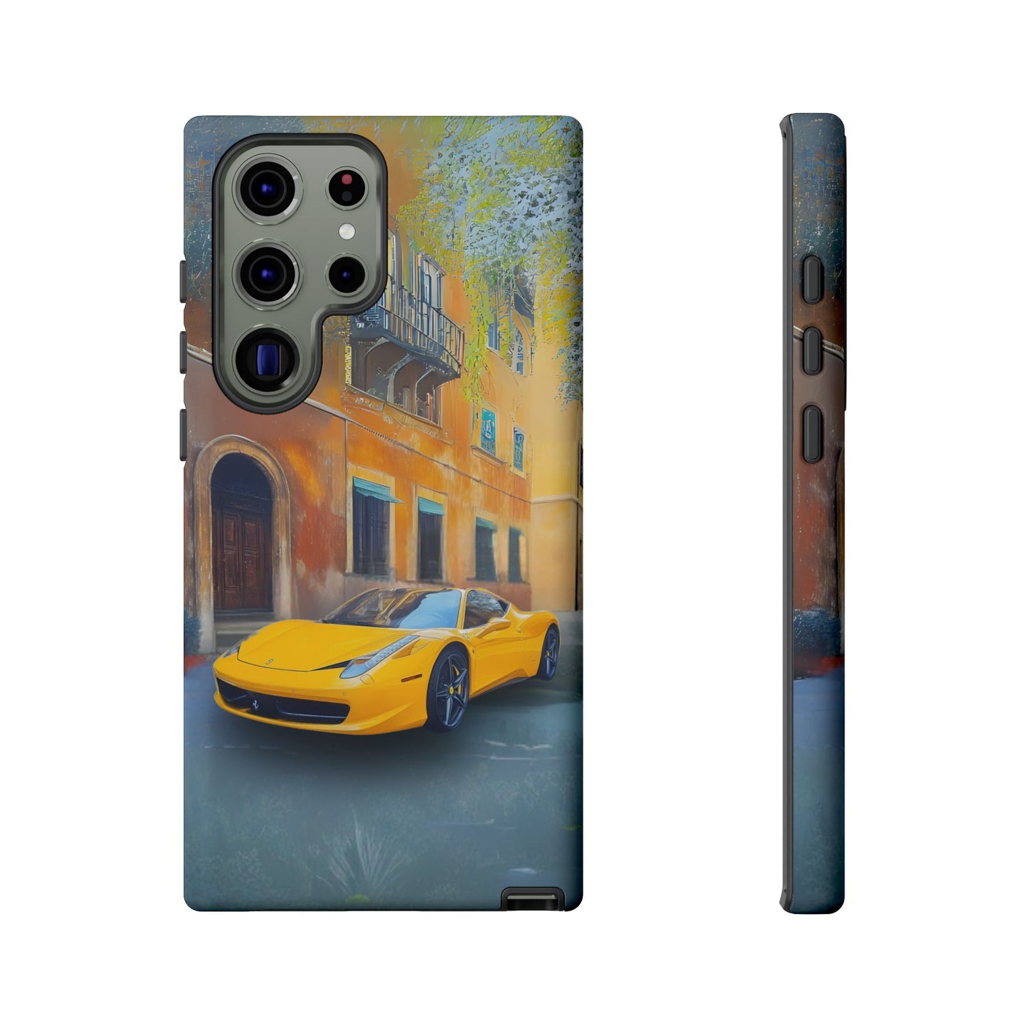 Ferrari Yellow Tough Phone Case - Stylish and Durable