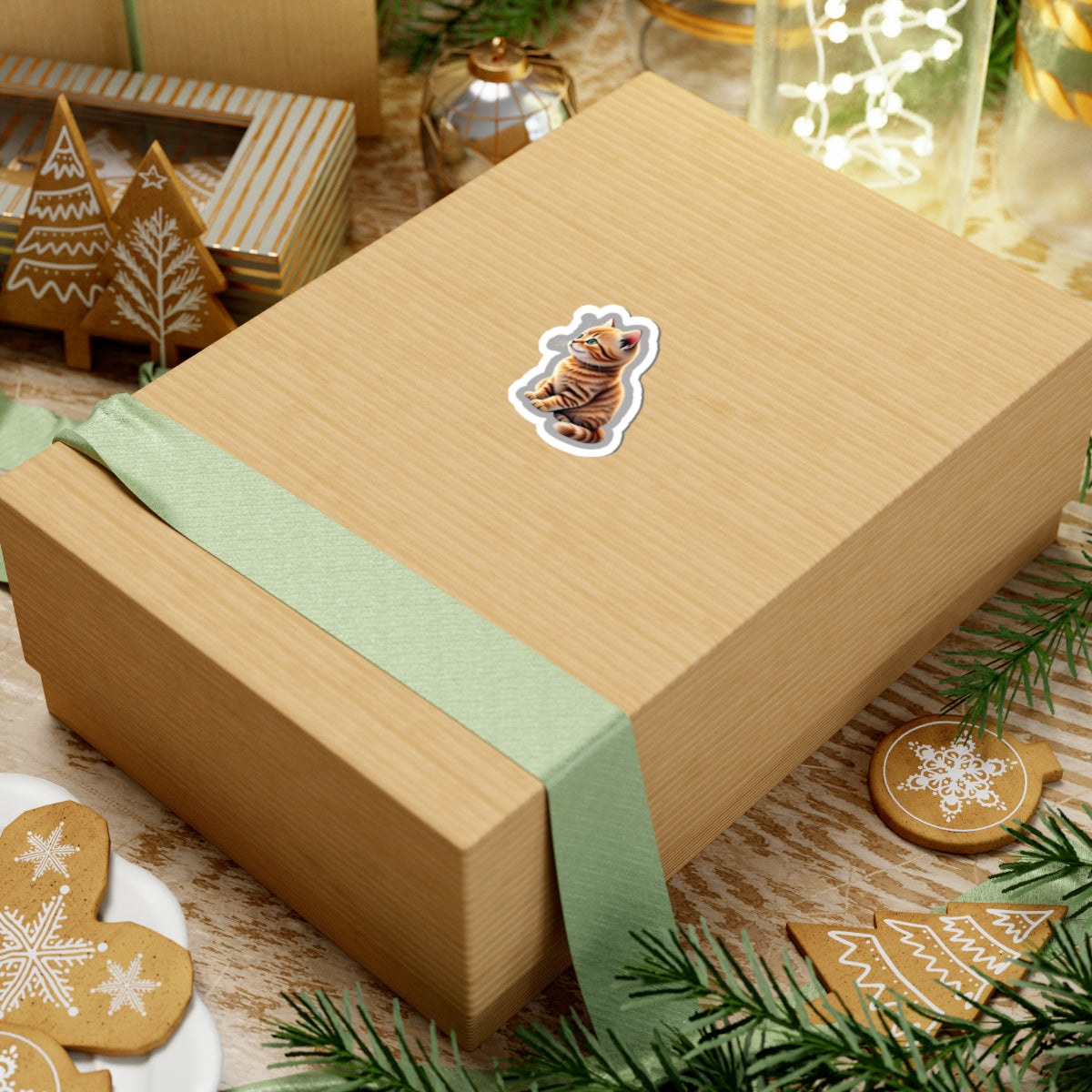 Adorable Cat Kiss-Cut Stickers - Perfect for Cat Lovers, Laptops & Decor