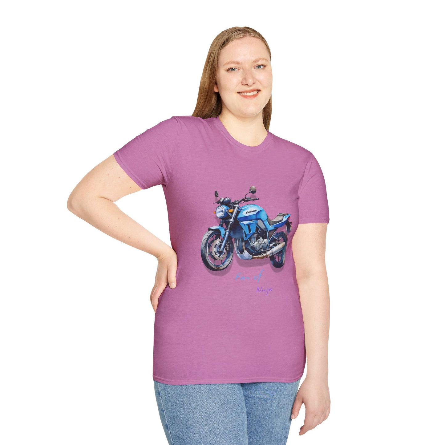 Unisex Softstyle T-Shirt - 'Fan of Ninja' Motorcycle Graphic Tee for Riders