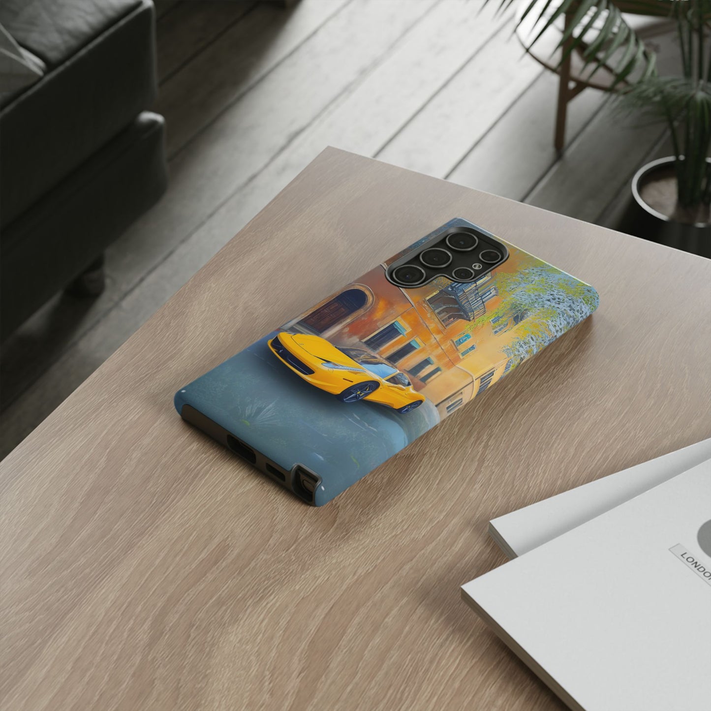 Ferrari Yellow Tough Phone Case - Stylish and Durable