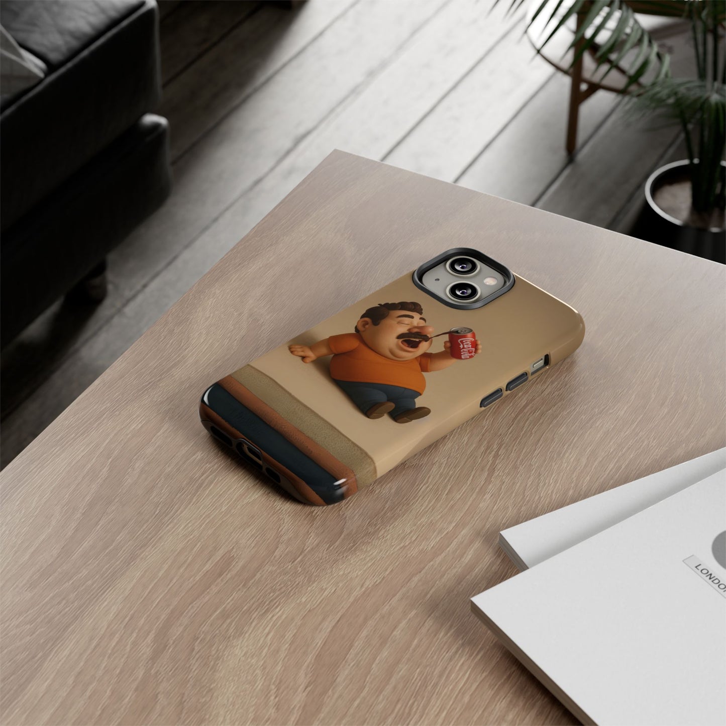 Funny Cartoon Phone Case - 'Coca-Cola Chill' Design