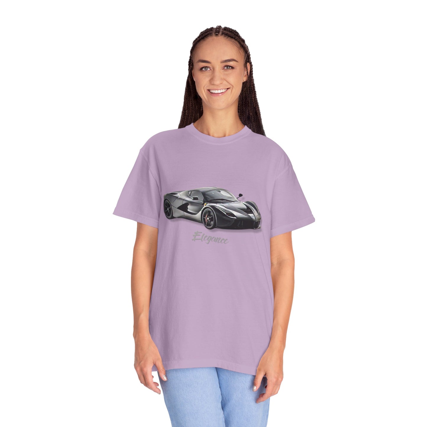 Elegant Car Graphic Unisex Garment-Dyed T-Shirt