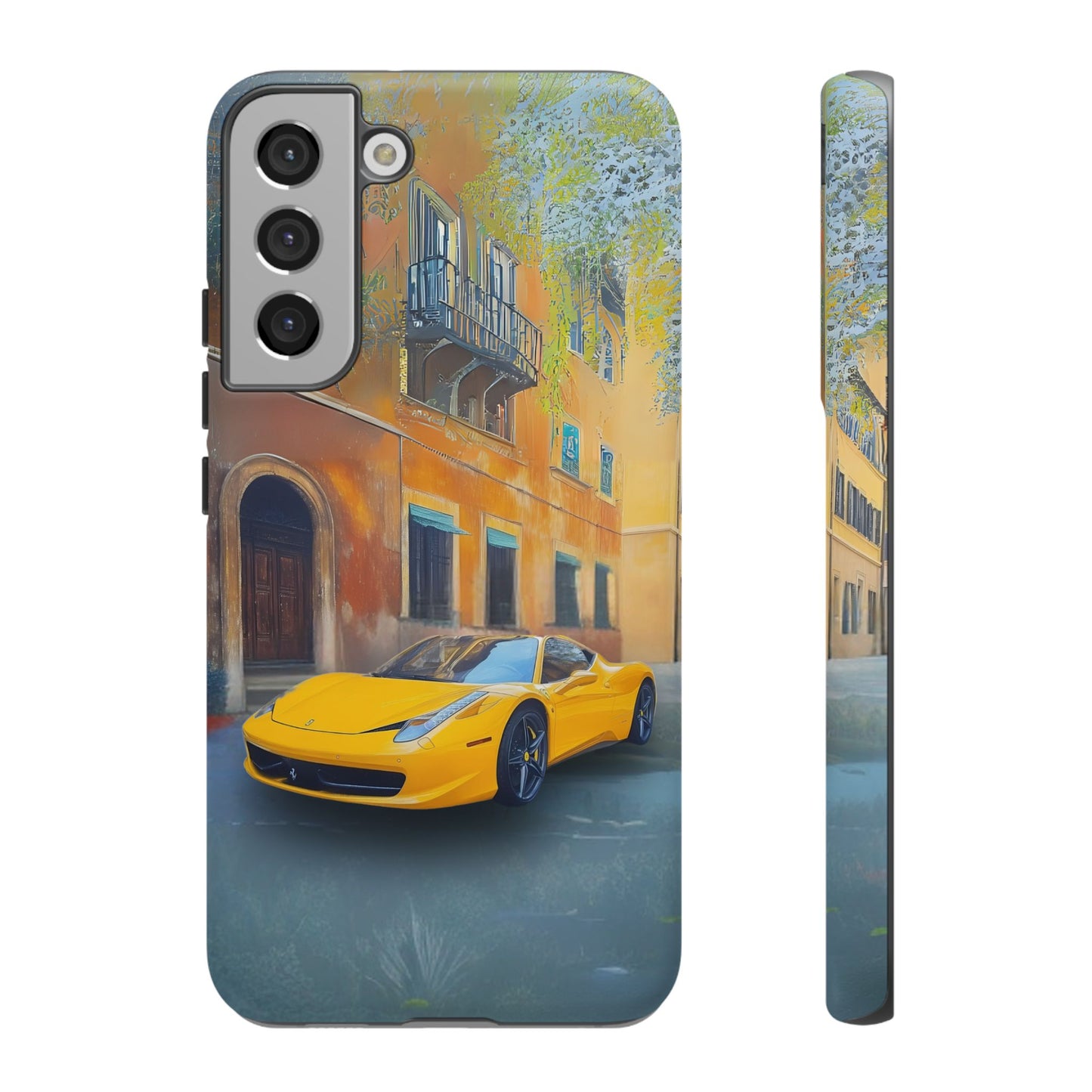 Ferrari Yellow Tough Phone Case - Stylish and Durable