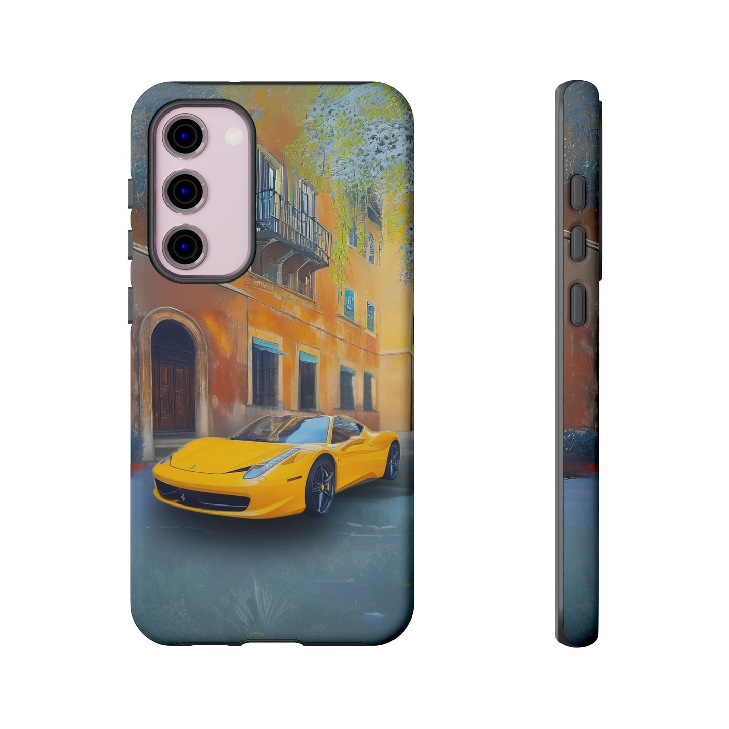 Ferrari Yellow Tough Phone Case - Stylish and Durable