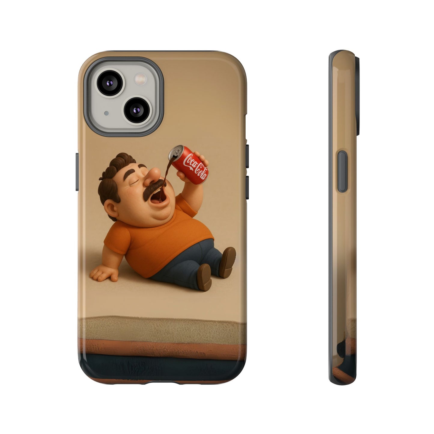 Funny Cartoon Phone Case - 'Coca-Cola Chill' Design
