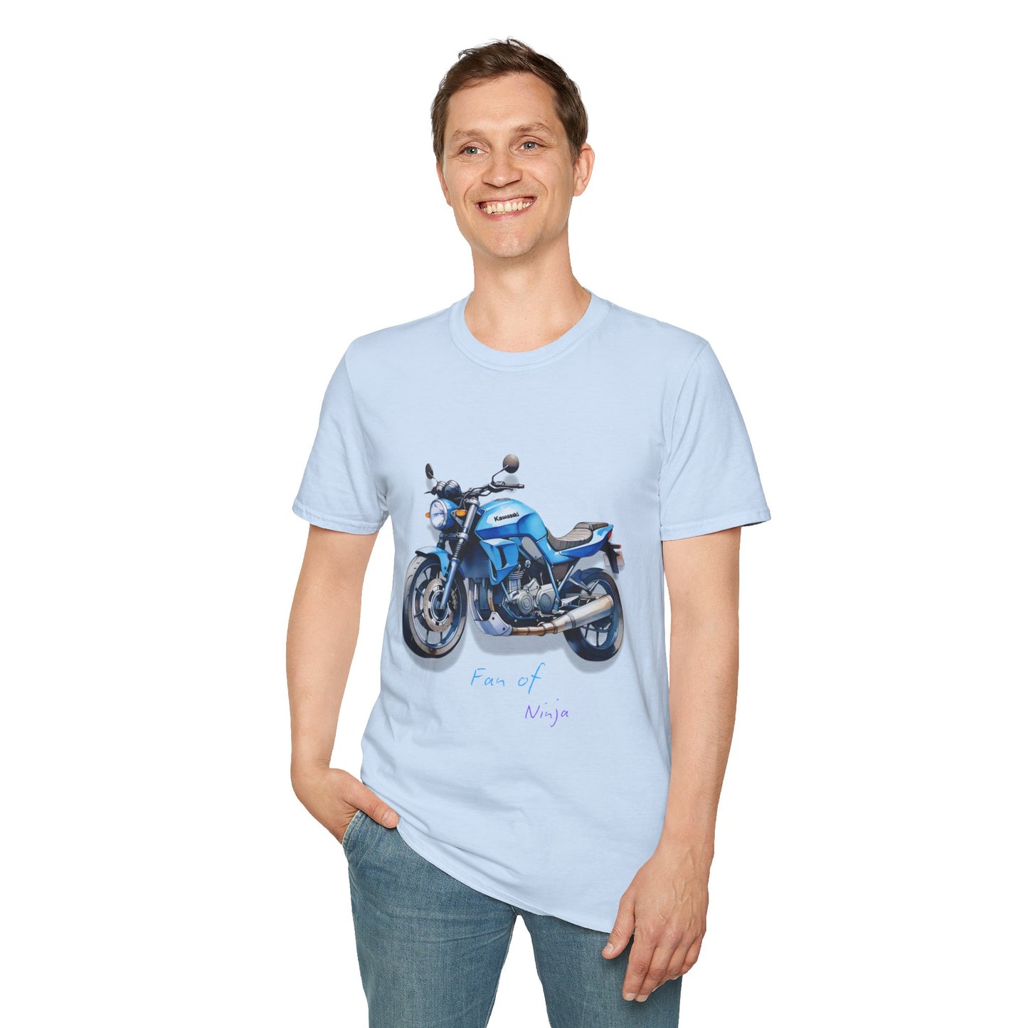 Unisex Softstyle T-Shirt - 'Fan of Ninja' Motorcycle Graphic Tee for Riders