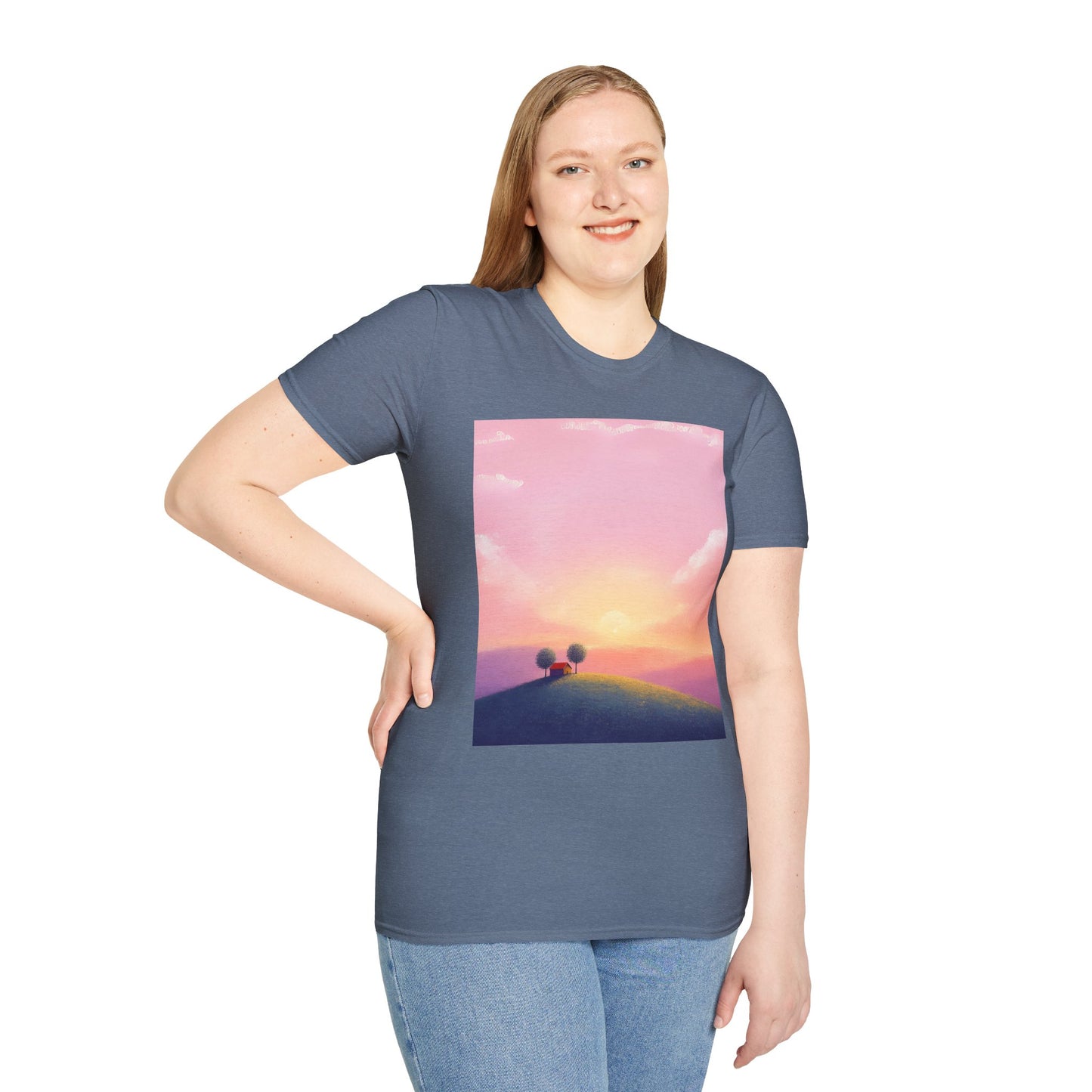 Serene Sunset Unisex Softstyle T-Shirt - Perfect for Nature Lovers