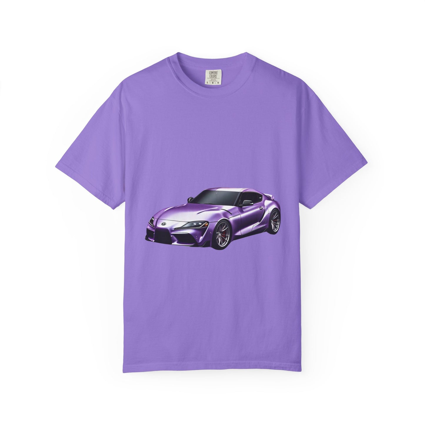 Purple Sports Car T-Shirt | Unisex Garment-Dyed Tee for Car Enthusiasts