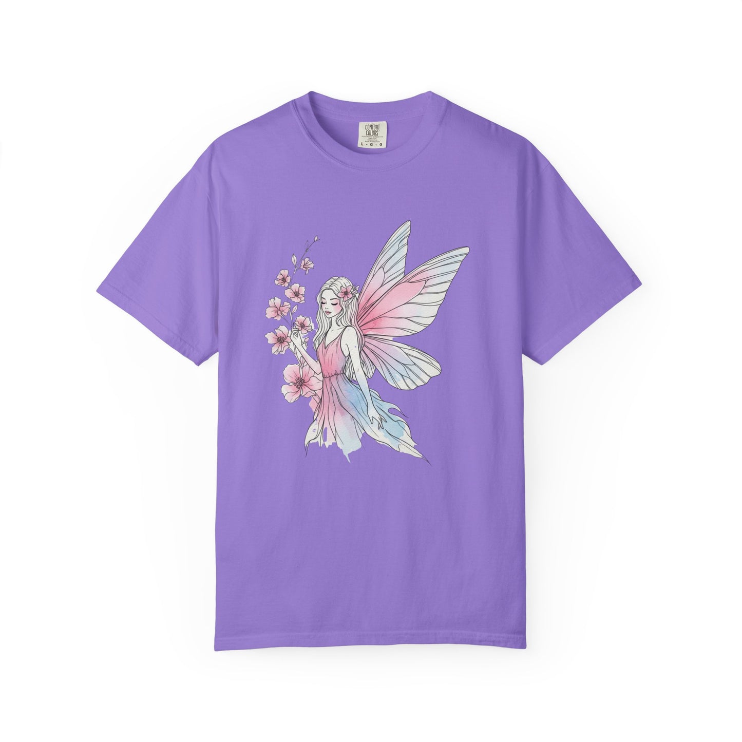 Whimsical Fairy T-Shirt - Eco-Friendly Tee, Vintage Style Shirt, Gift for Her, Fairy Lovers Gift, Summer Apparel, Spring Fashion