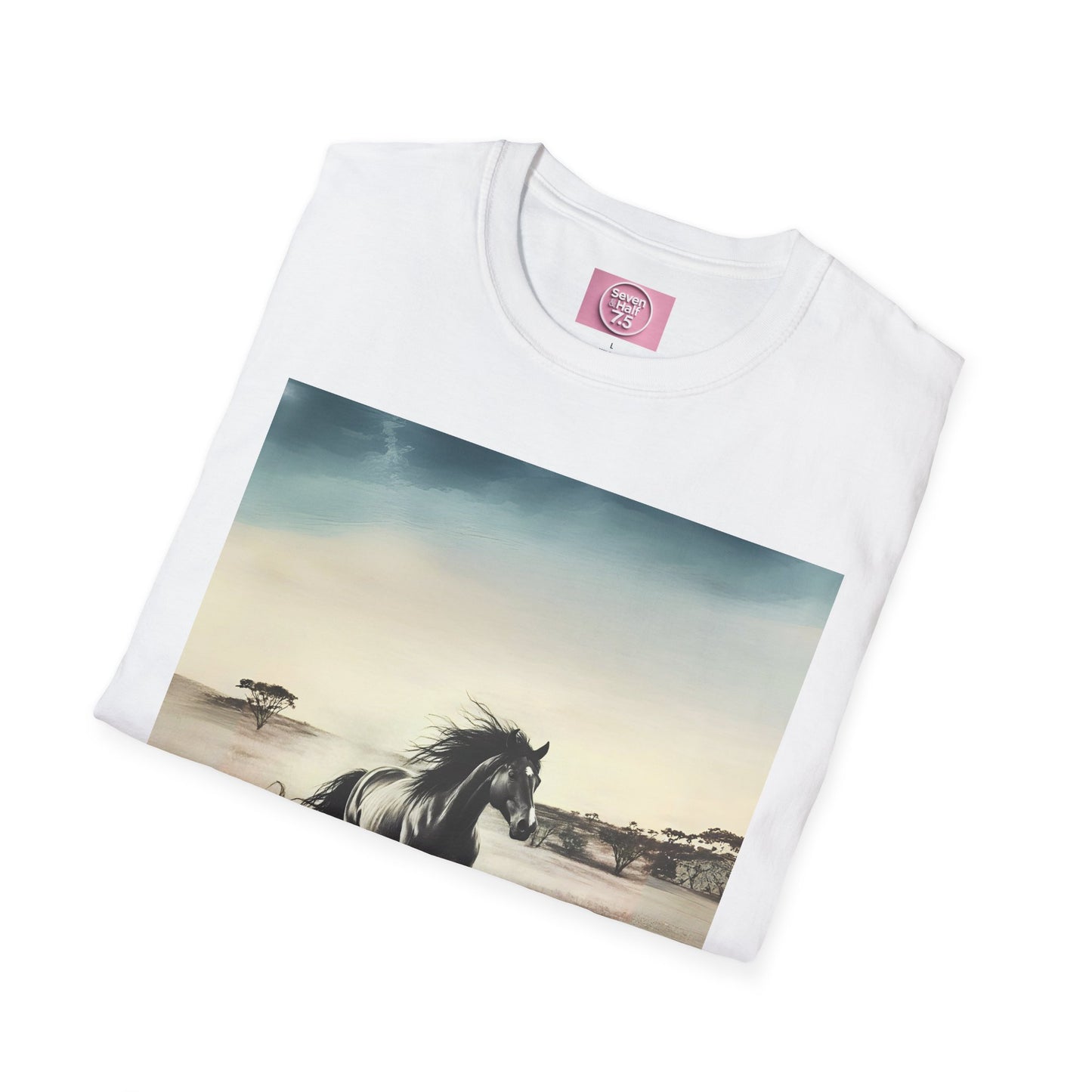 Majestic Horse Unisex Softstyle T-Shirt - Nature Inspired Graphic Tee