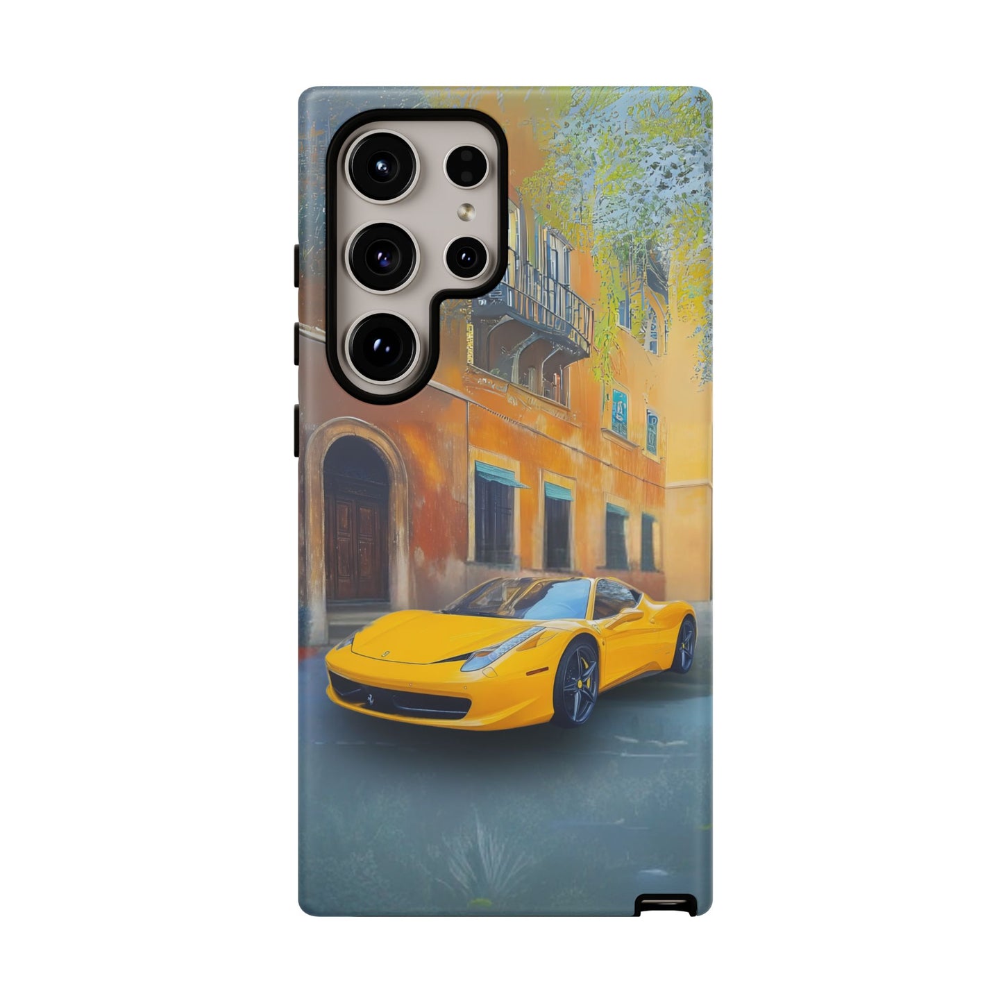 Ferrari Yellow Tough Phone Case - Stylish and Durable