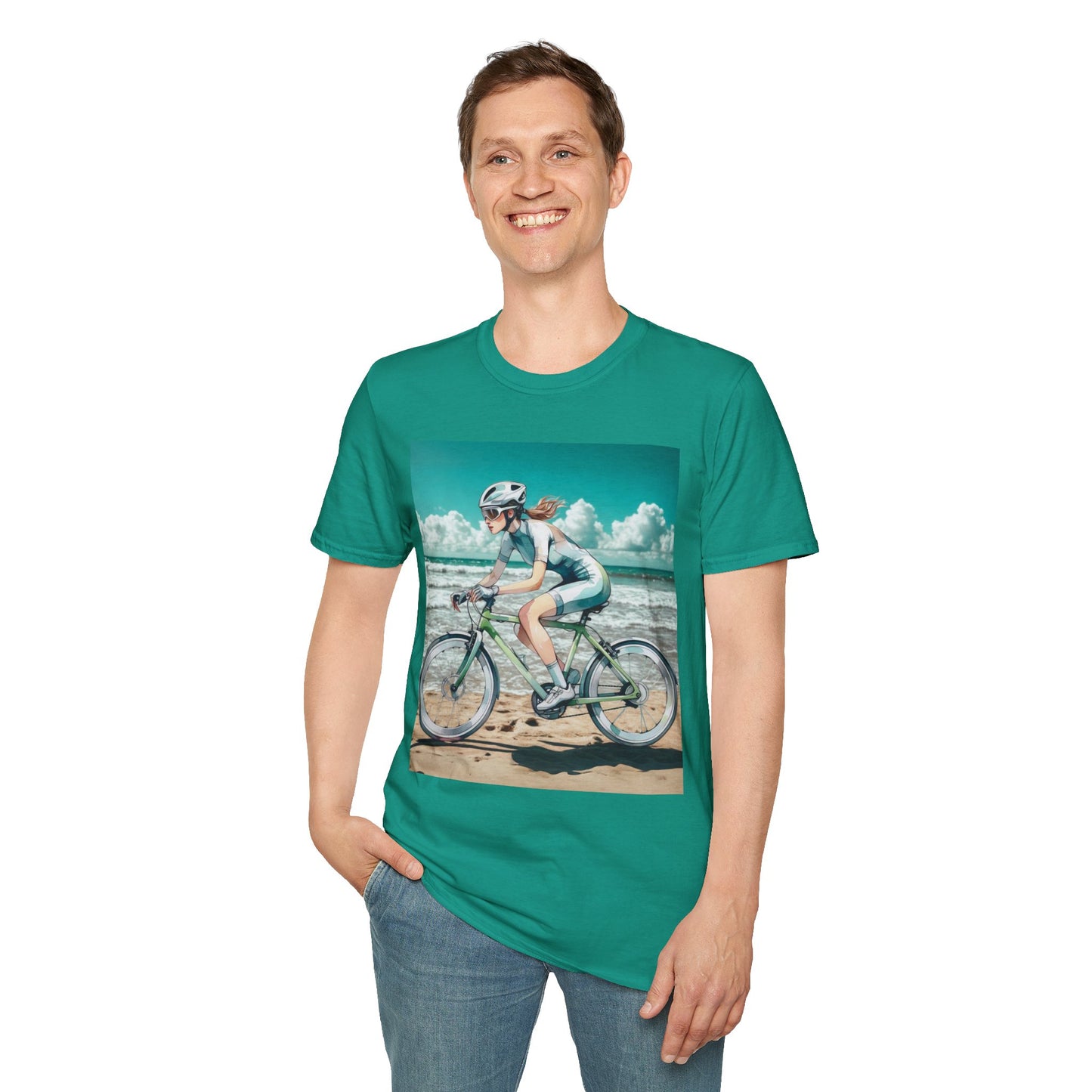 Beach Bike Ride Unisex Softstyle T-Shirt