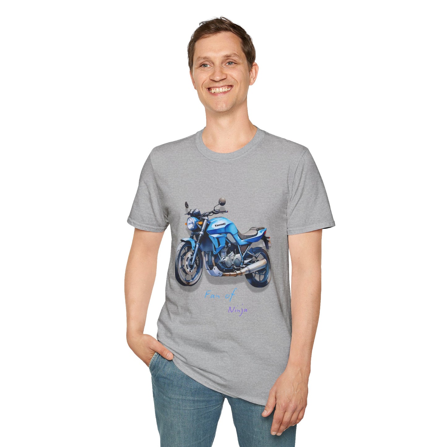 Unisex Softstyle T-Shirt - 'Fan of Ninja' Motorcycle Graphic Tee for Riders