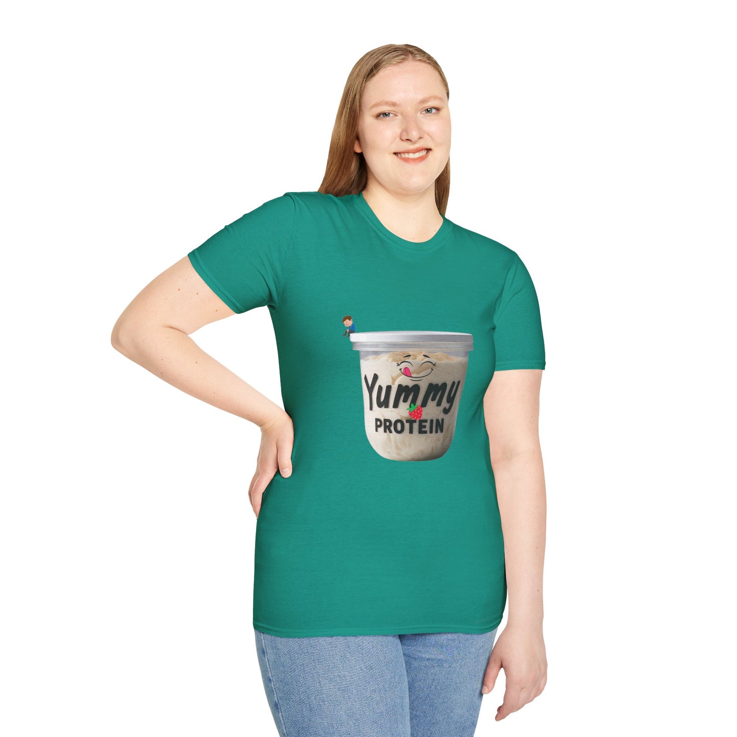 Yummy Protein Unisex Softstyle T-Shirt - Fun Fitness Apparel