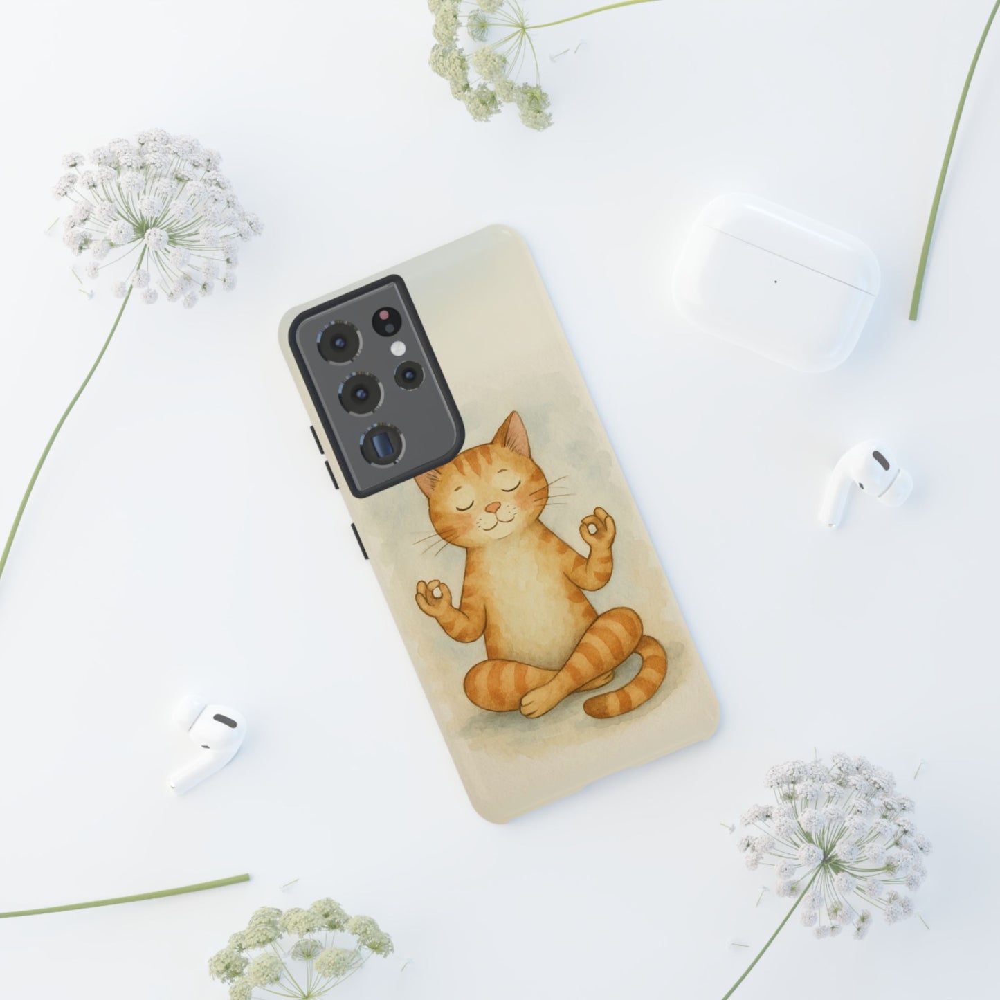Zen Cat Phone Case - Tough & Stylish - Perfect for Cat Lovers