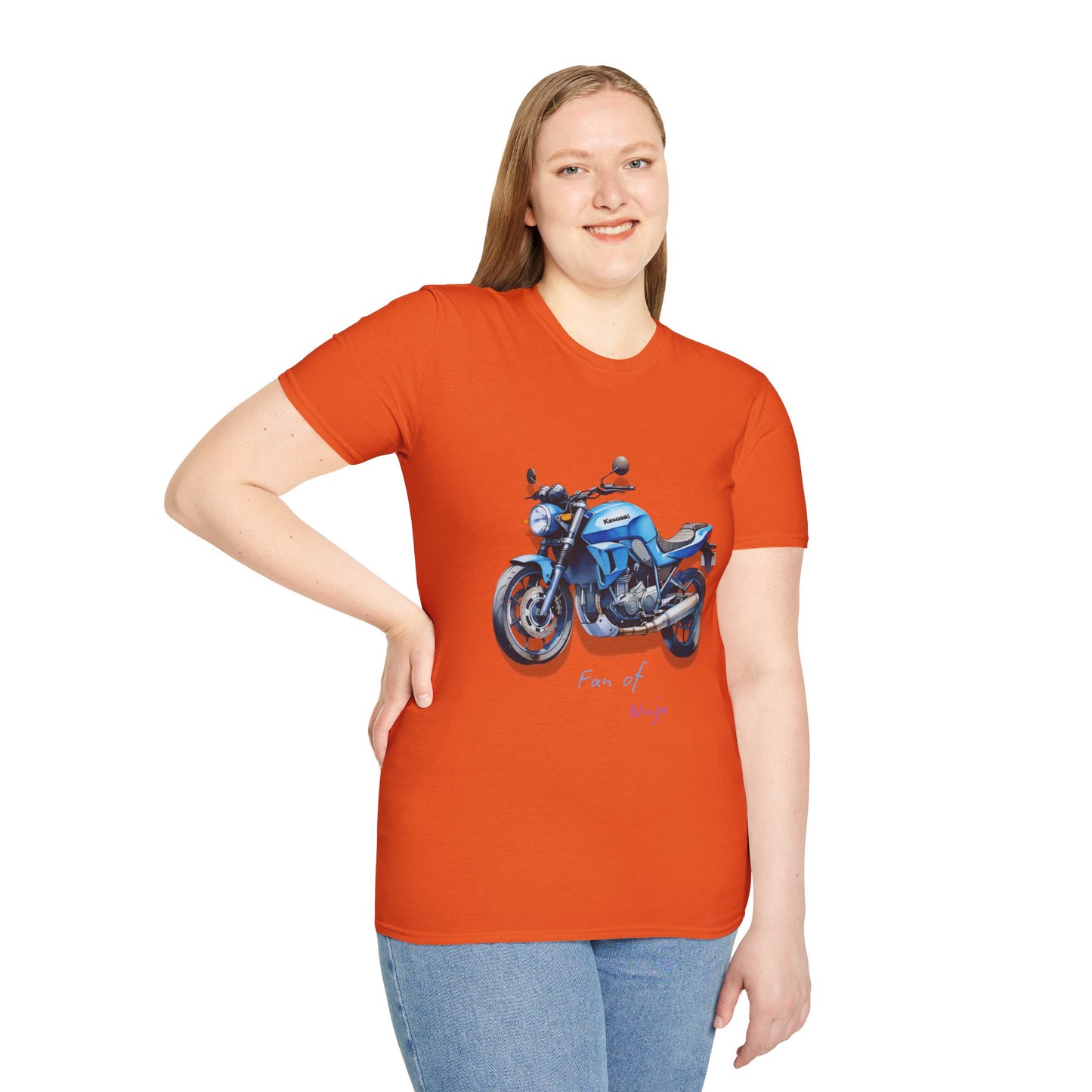 Unisex Softstyle T-Shirt - 'Fan of Ninja' Motorcycle Graphic Tee for Riders