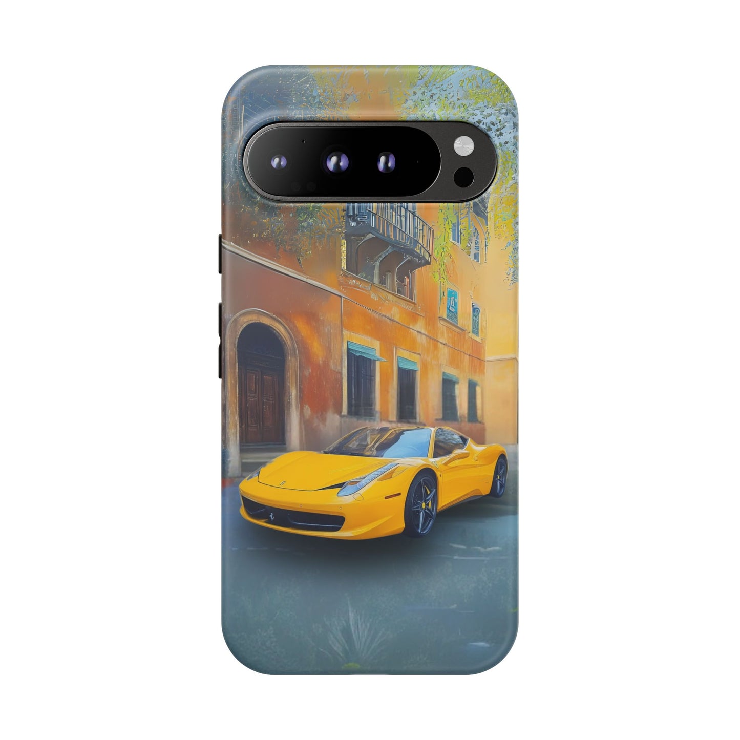 Ferrari Yellow Tough Phone Case - Stylish and Durable
